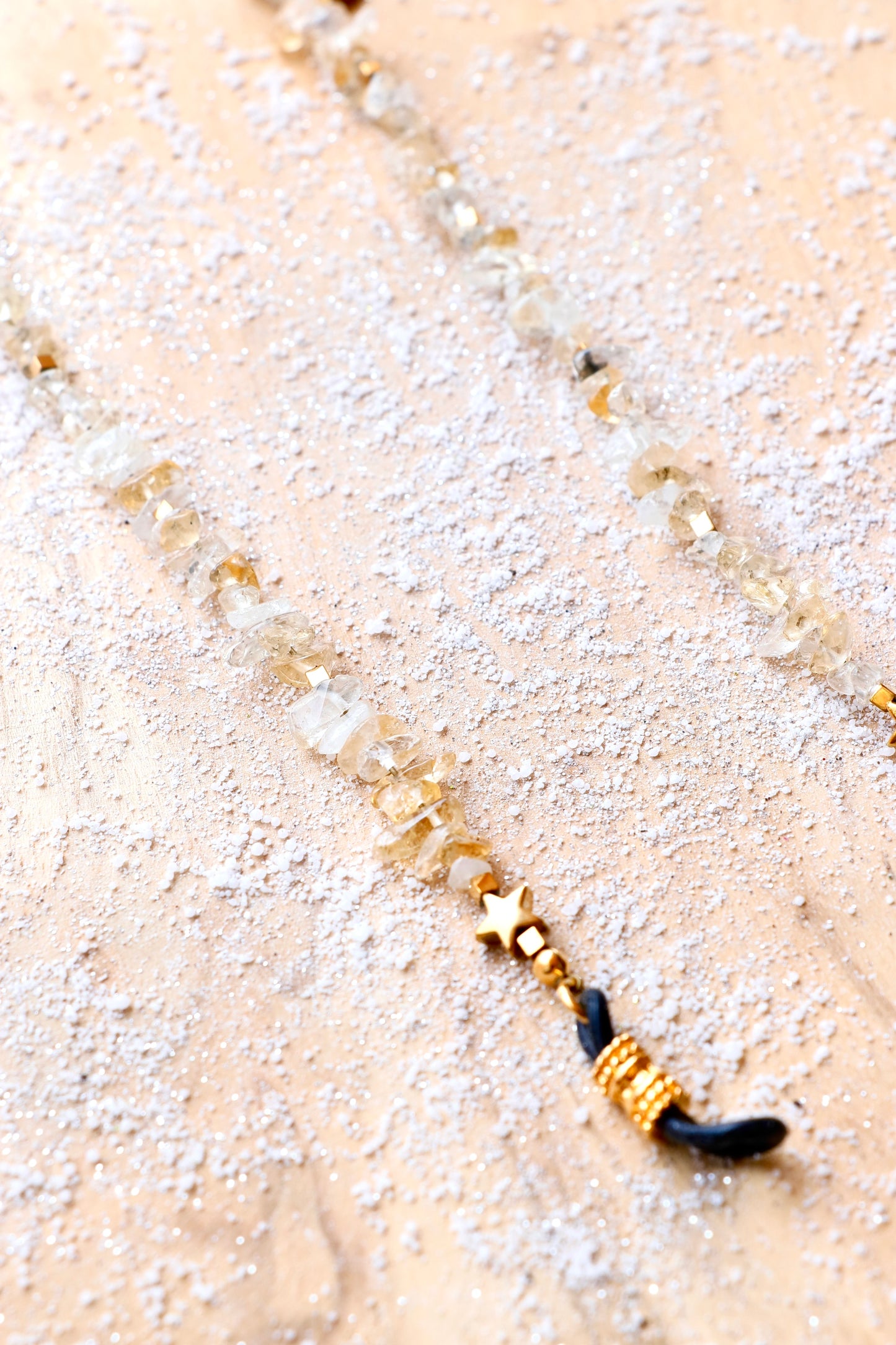 Chainette à lunette LAKSHMI en Citrine – Abondance & Énergie Positive
