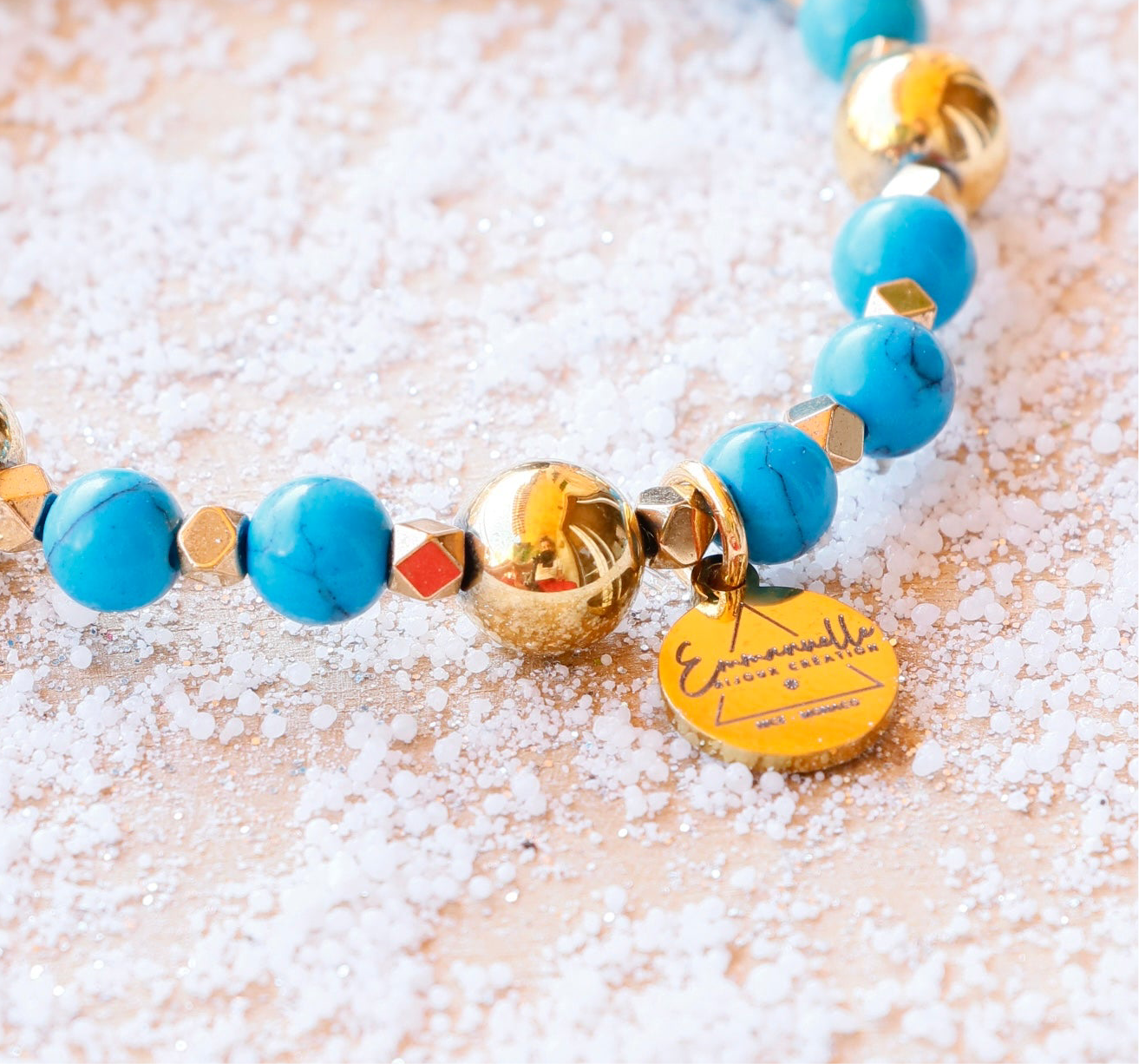 Bracelet simple VAK en Turquoise – Protection & Communication Authentique