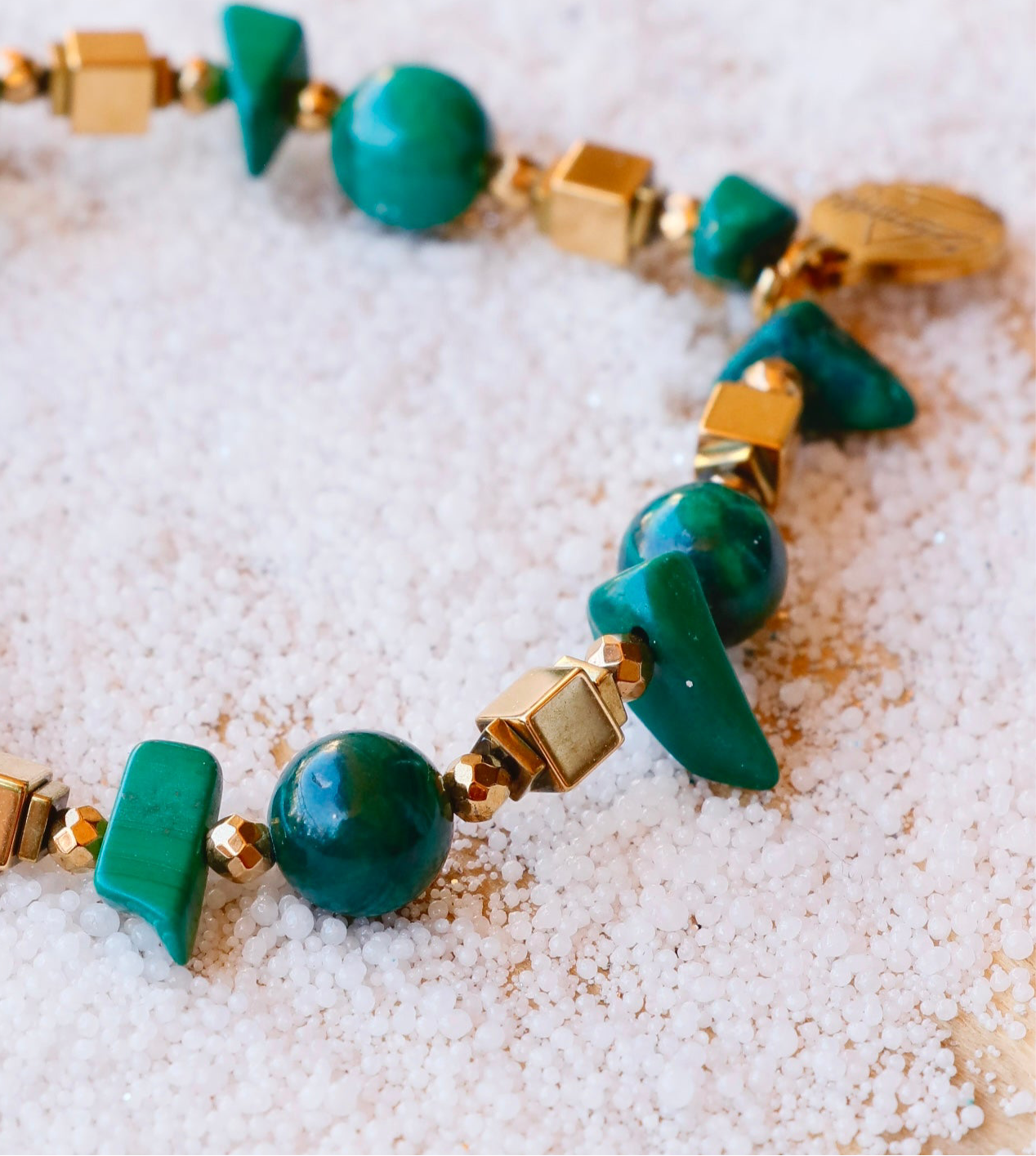 Bracelet PARIVARTANA en Malachite pendentif Étoile d’Orion – Transformation & Guérison du Corps