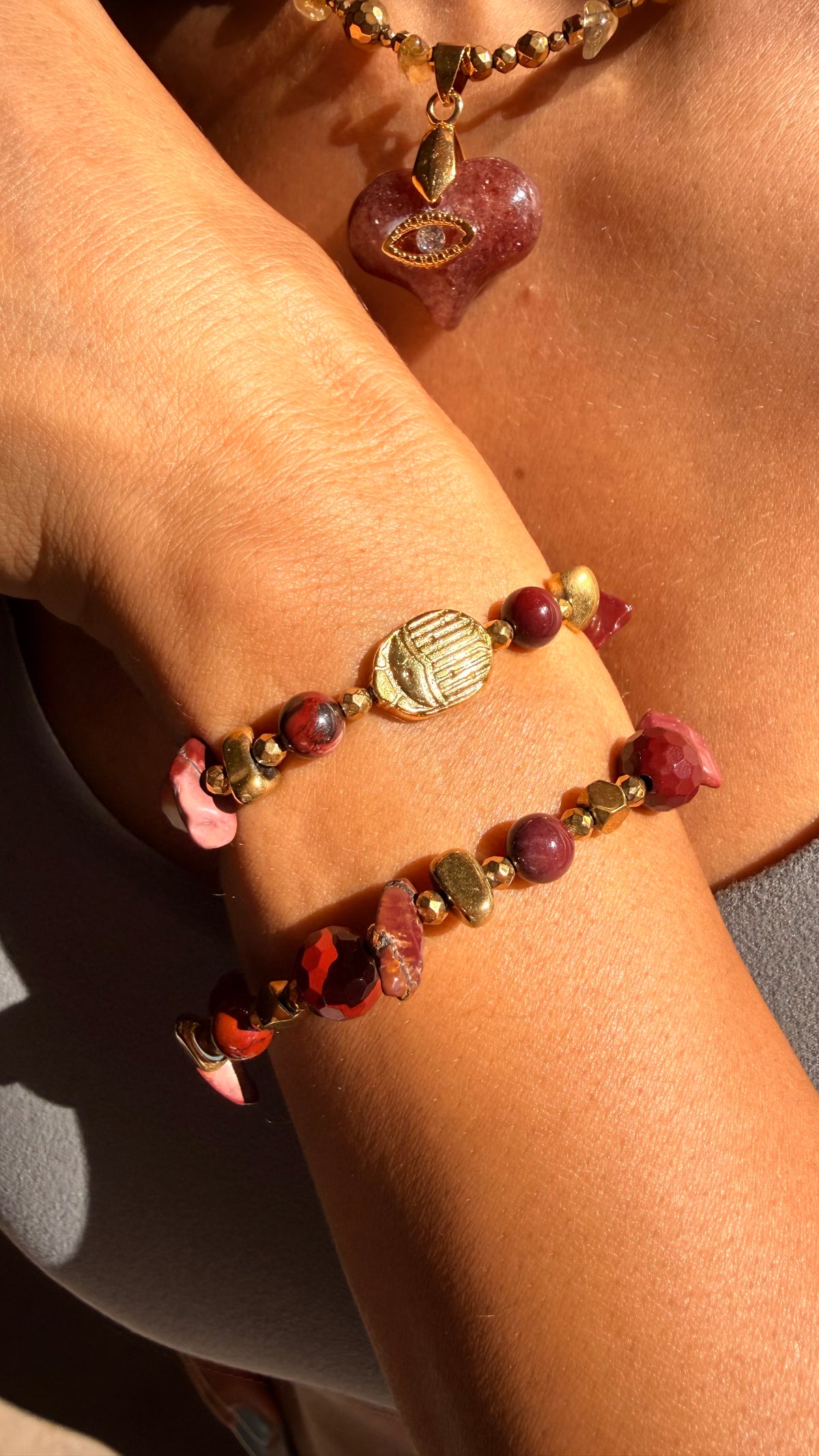 AUDACE — Bracelet scarabée en Mokaïte | Confiance & Passage à l’action