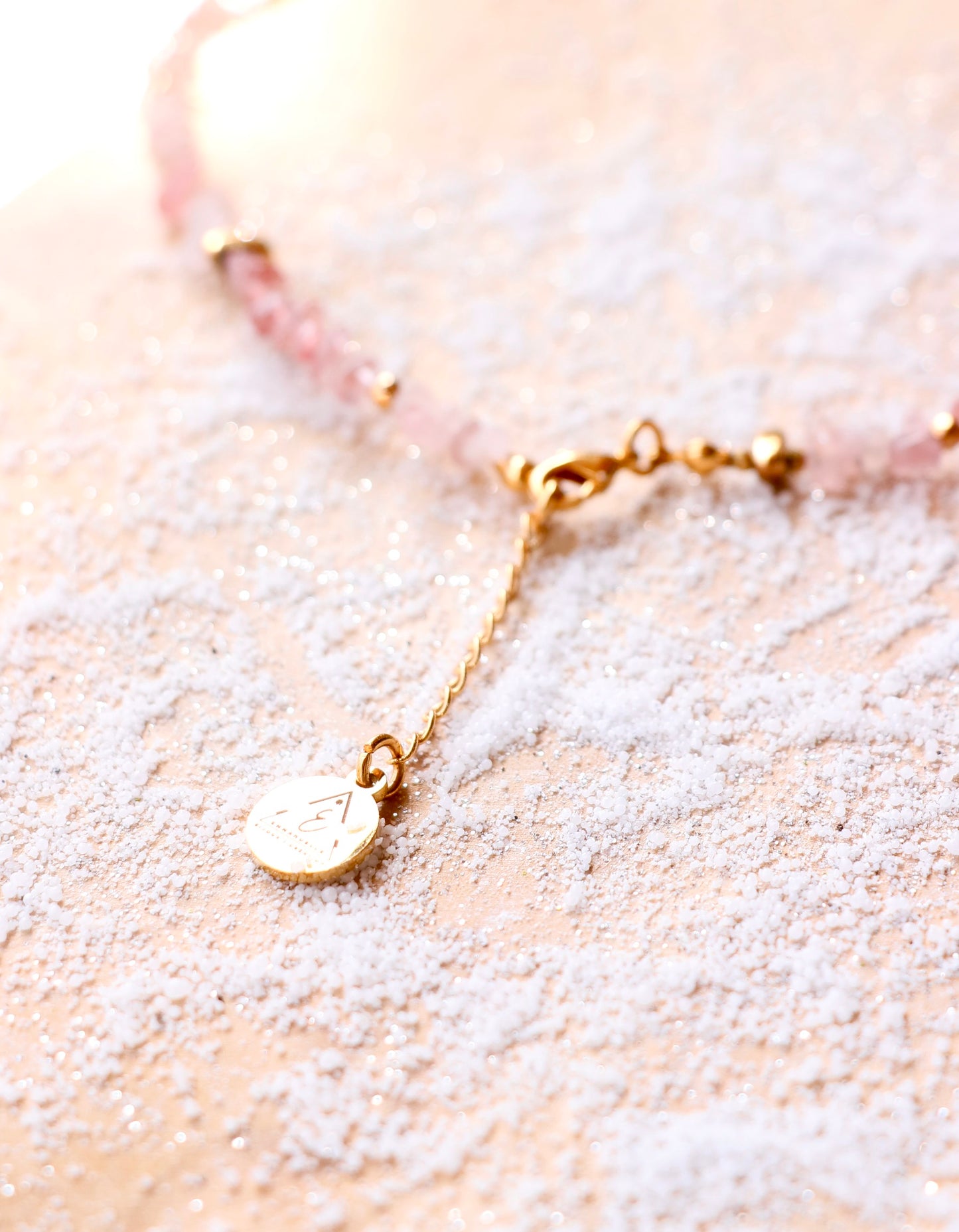 Collier Tour de cou RASA en Quartz Framboise – Joie de vivre, Douceur & Amour de soi