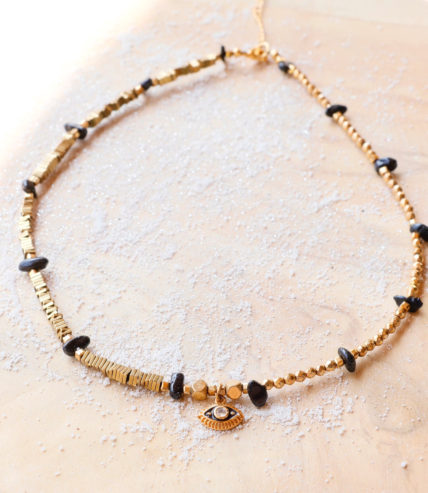 Collier Tour de cou en Tourmaline Noire KSHAMA Protection & Ancrage
