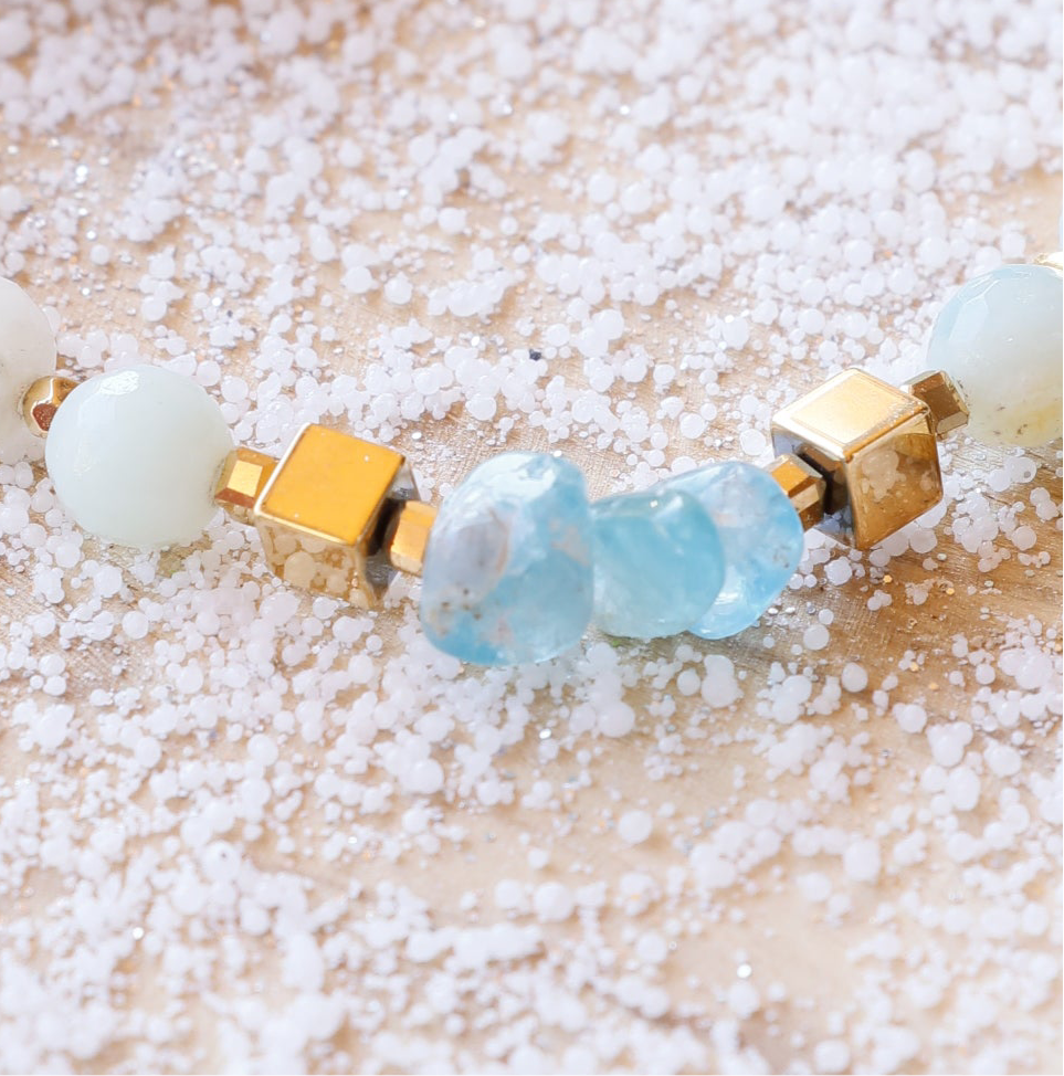 Bracelet SARASVATI en Amazonite – Communication apaisée & Harmonie intérieure