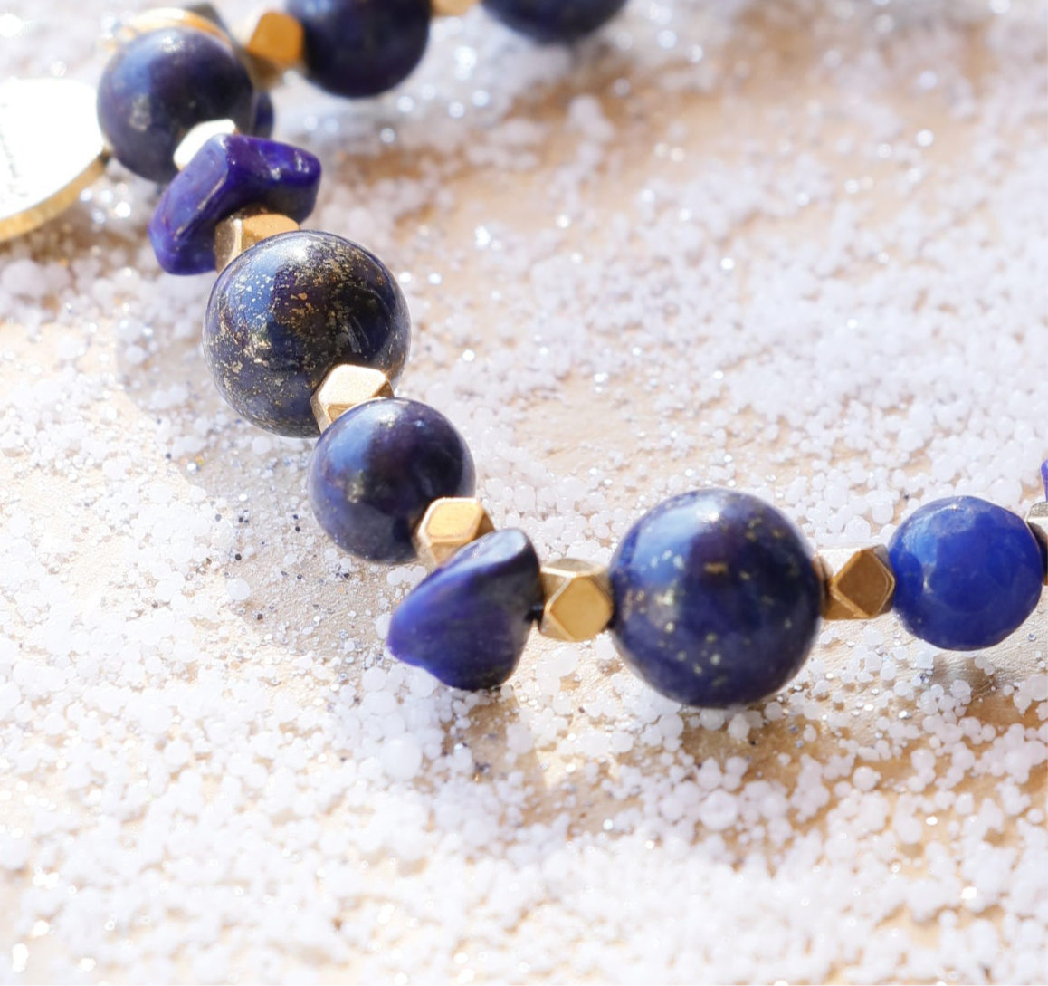 Bracelet JÑĀNA en Lapis Lazuli – Intuition & Communication Authentique