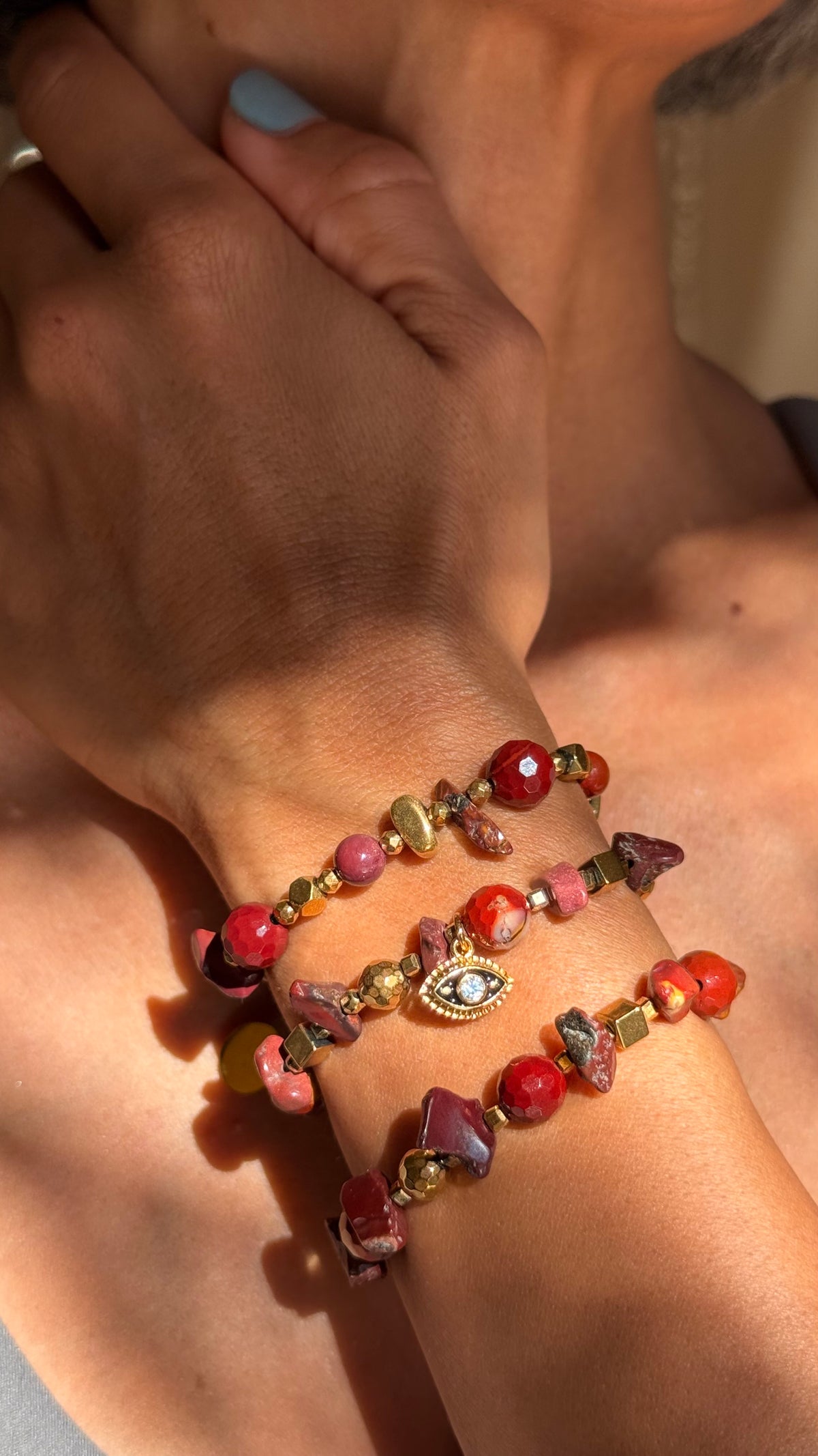 AUDACE — Bracelet oeil de protection en Mokaïte | Confiance & Passage à l’action