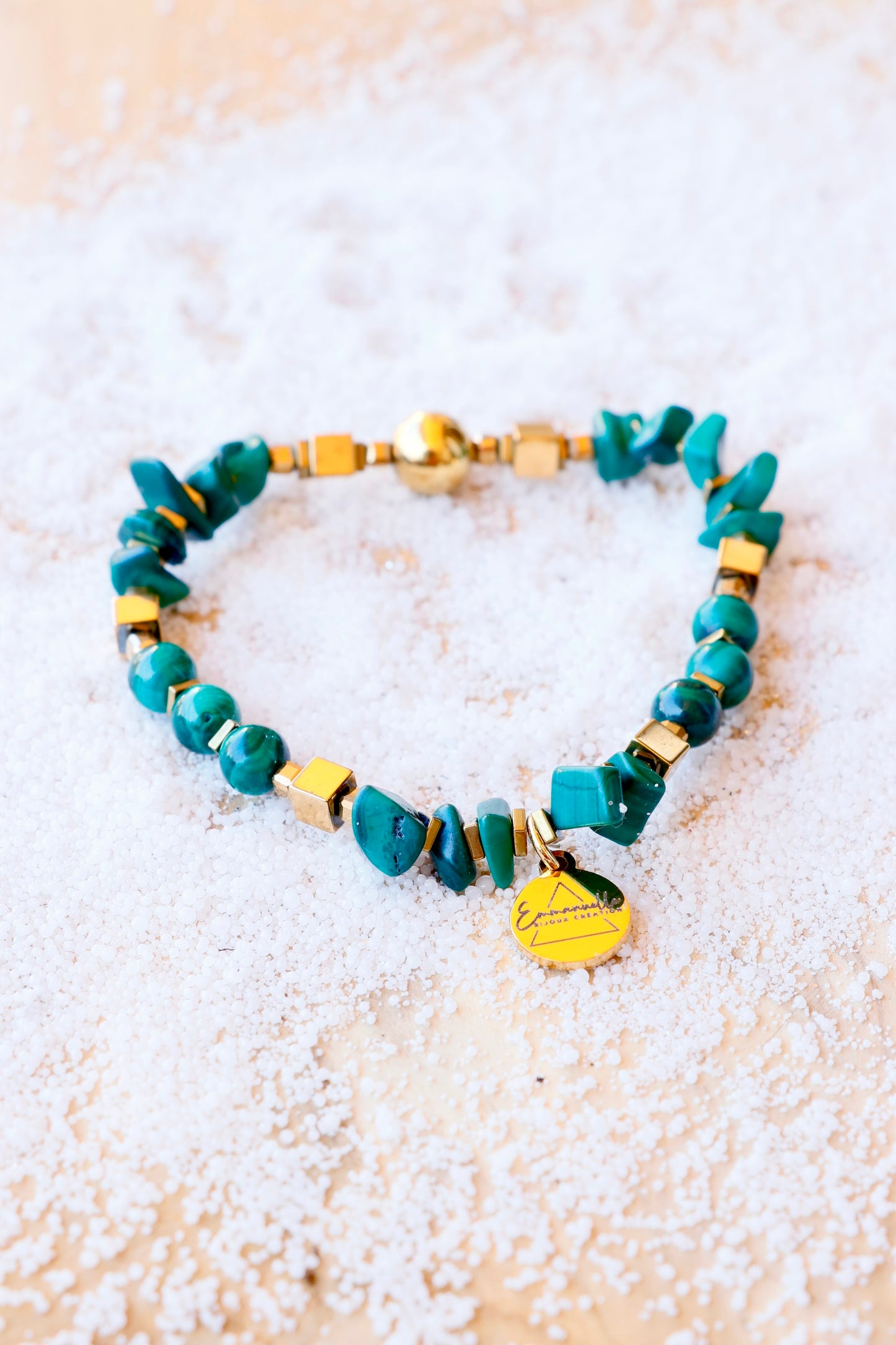 Bracelet PARIVARTANA en Malachite – Transformation & Guérison du Corps