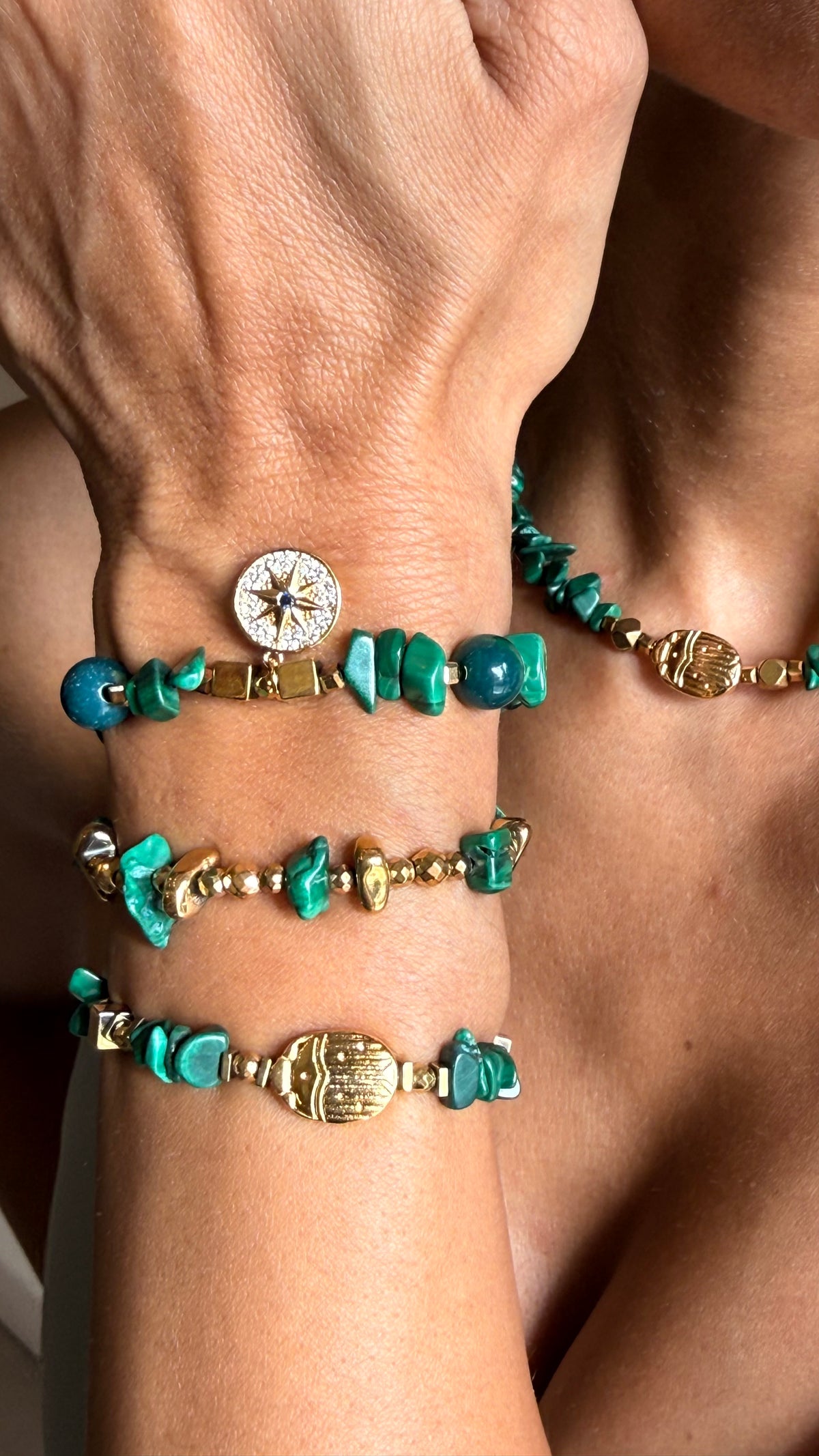 ALTER — Bracelet en Malachite en pépites | Régénération & Équilibre intérieur
