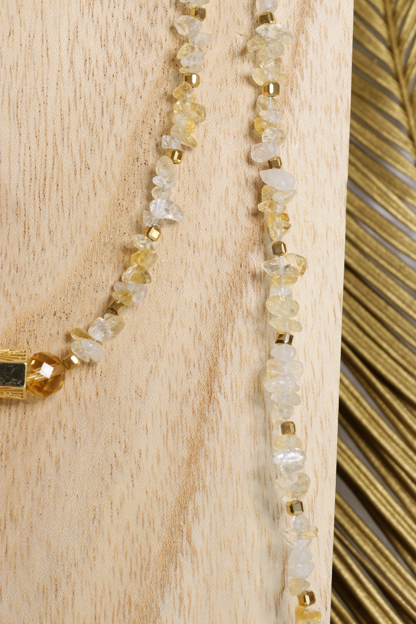 Collier écharpe LAKSHMI Abondance & Énergie Positive en Citrine