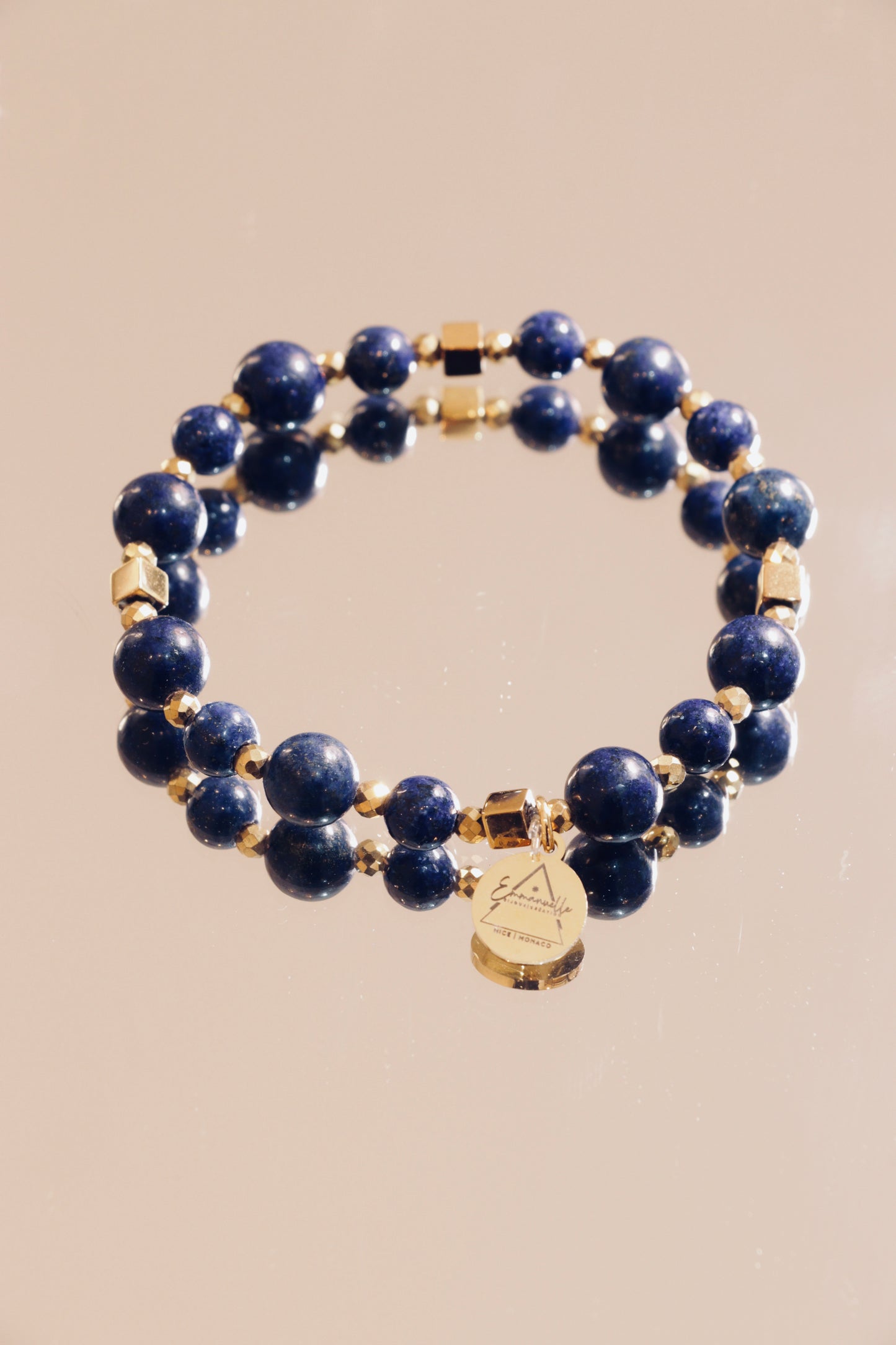 Bracelet JÑĀNA en Lapis Lazuli – Intuition & Communication Authentique