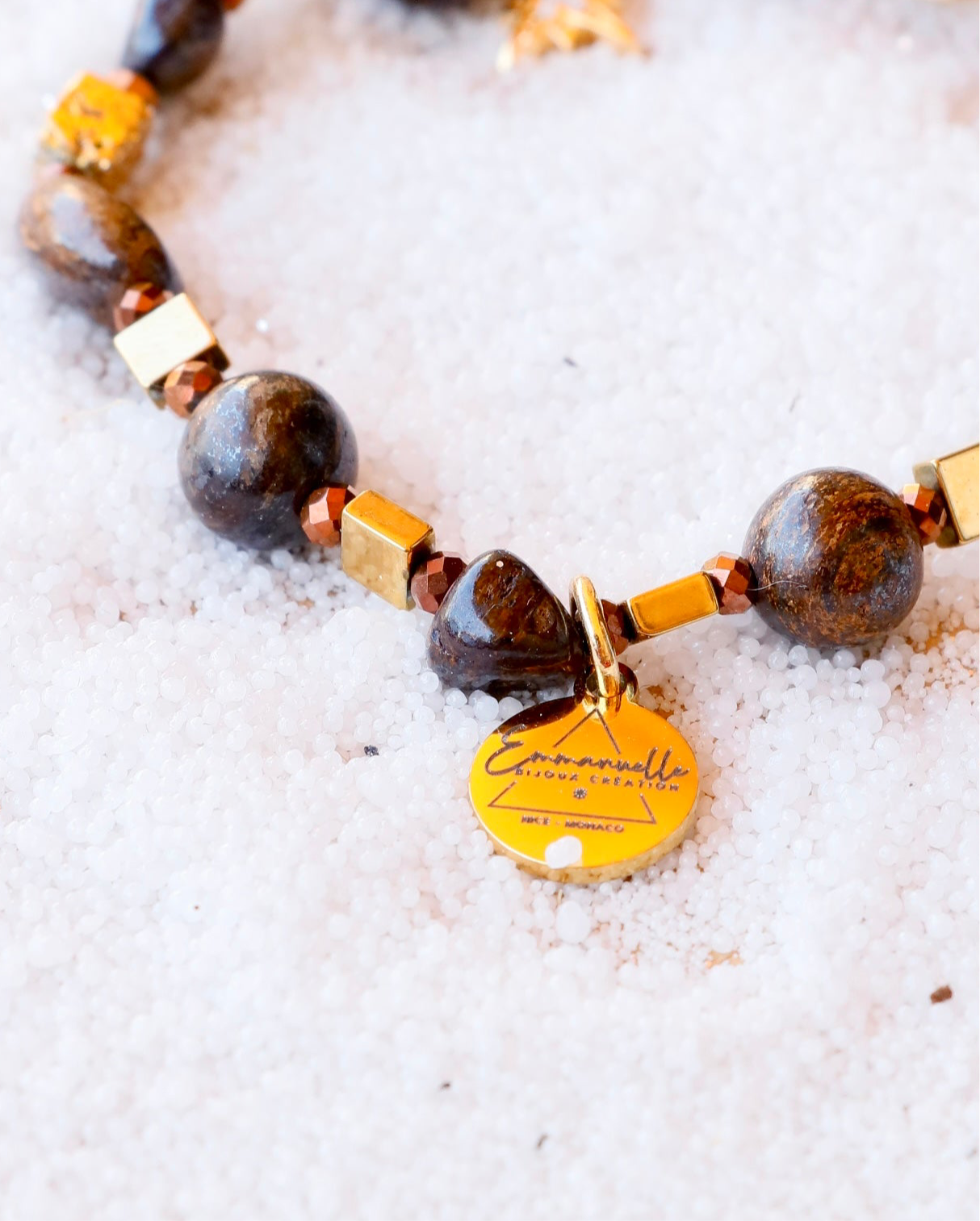 Bracelet SADHANA pendentif étoile – Protection & Stabilité en Bronzite