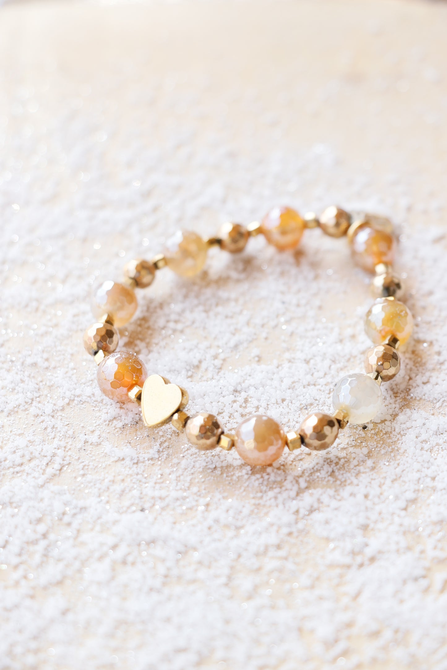 Bracelet SHANTI en Agate Mandarine – Stabilité & Sérénité