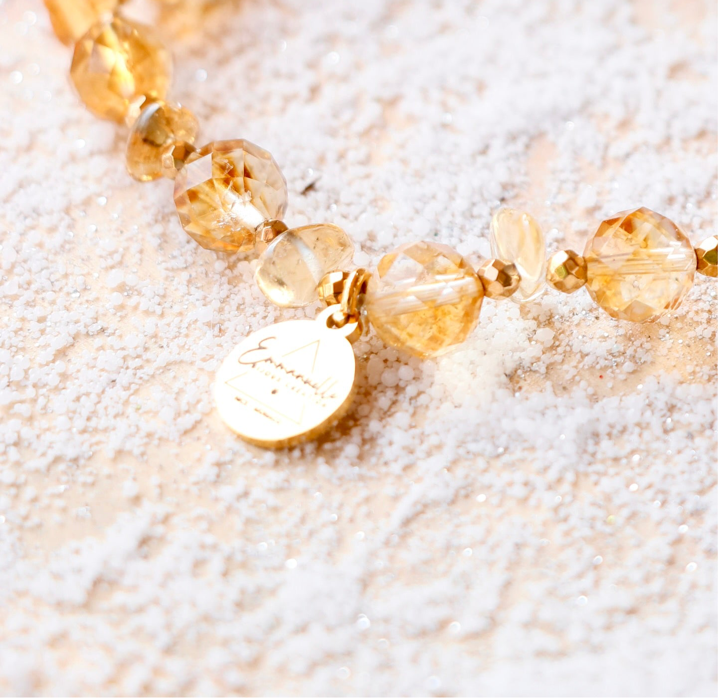 Bracelet Lune LAKSHMI Abondance & Énergie Positive en Citrine