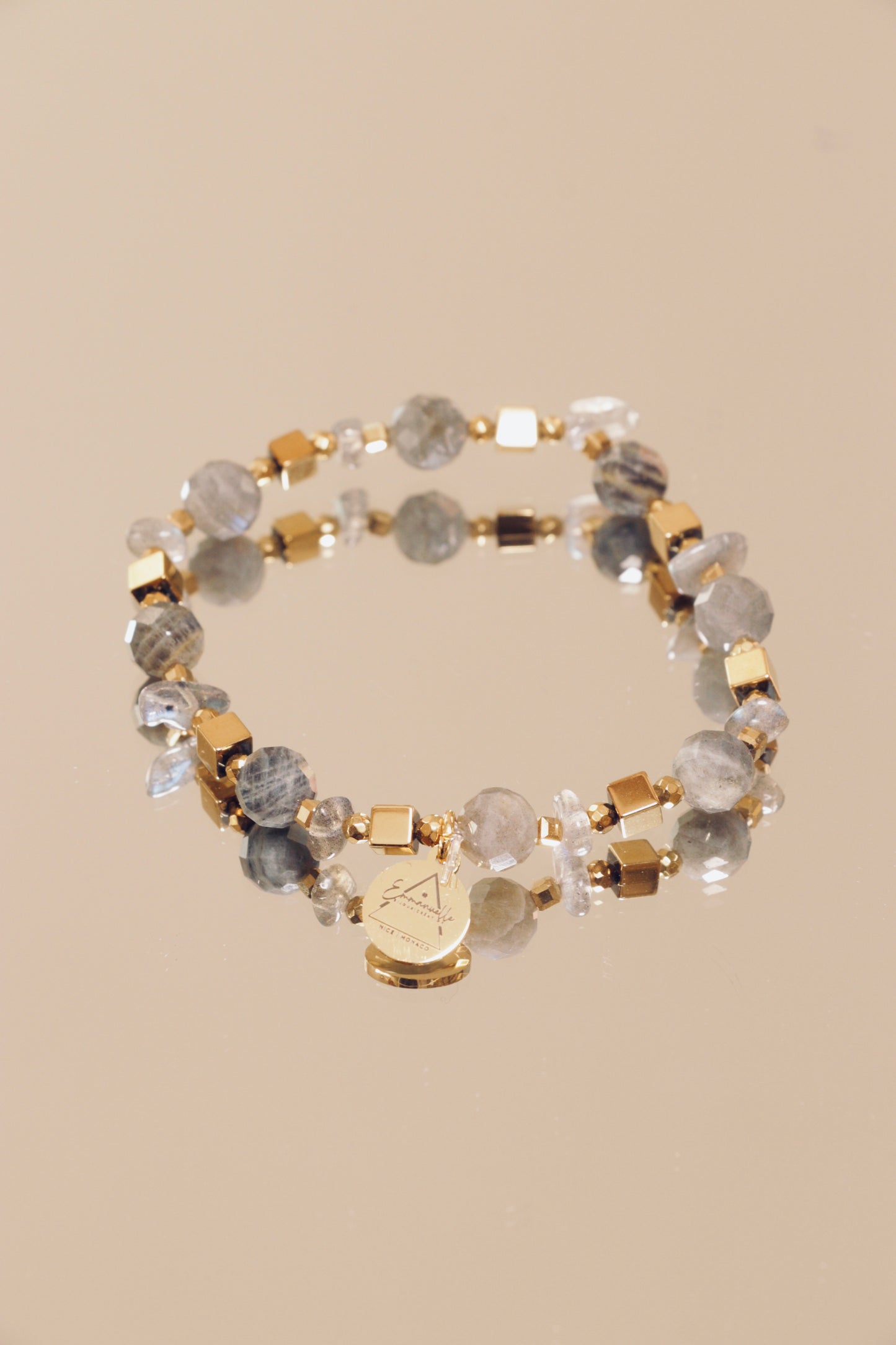 Bracelet MAYA Oeil de Protection & Régénération Énergétique en Labradorite