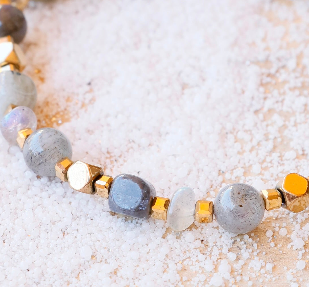 Bracelet Étoile MAYA Protection & Régénération Énergétique en Labradorite