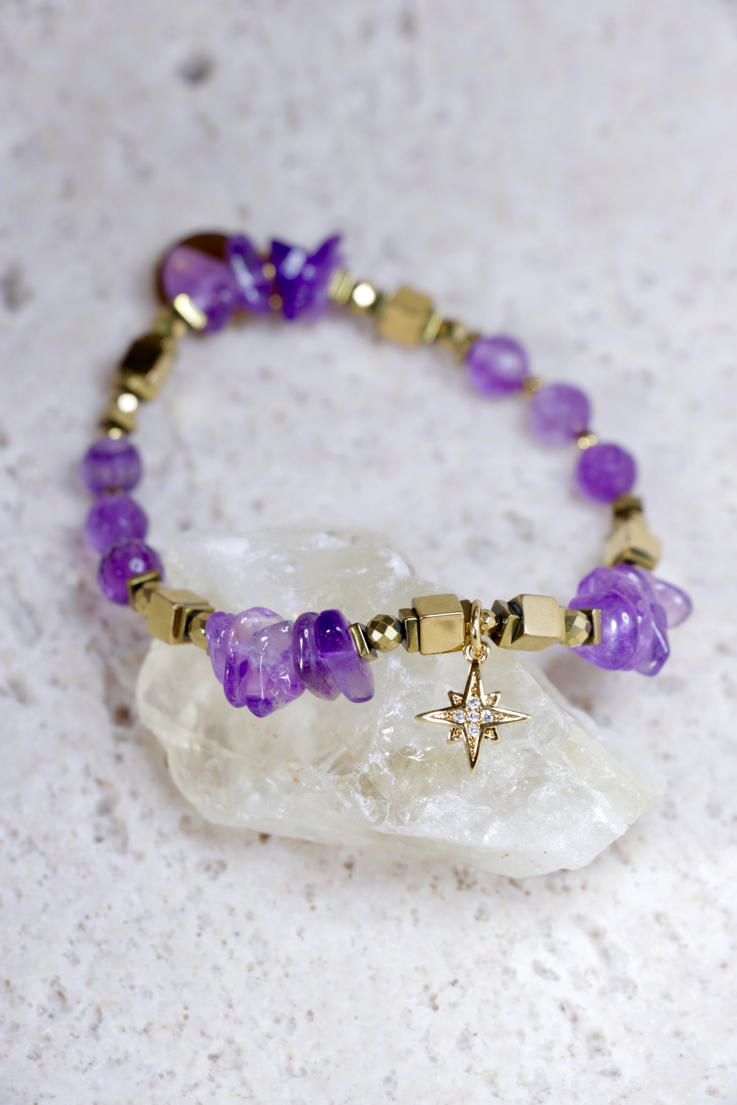 Amethyst MANTRA Bracelet 🜄 I am serene and guided