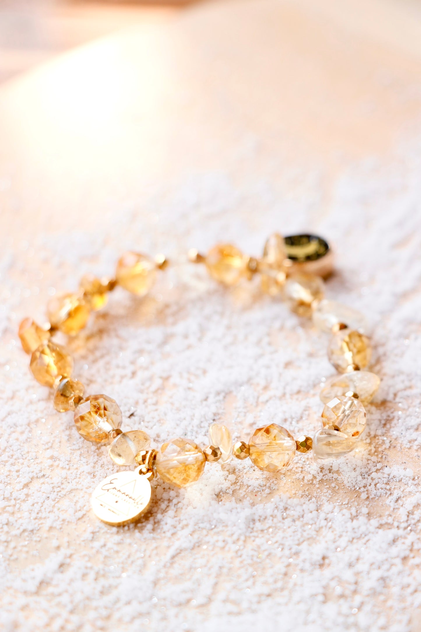 Bracelet Lune LAKSHMI Abondance & Énergie Positive en Citrine
