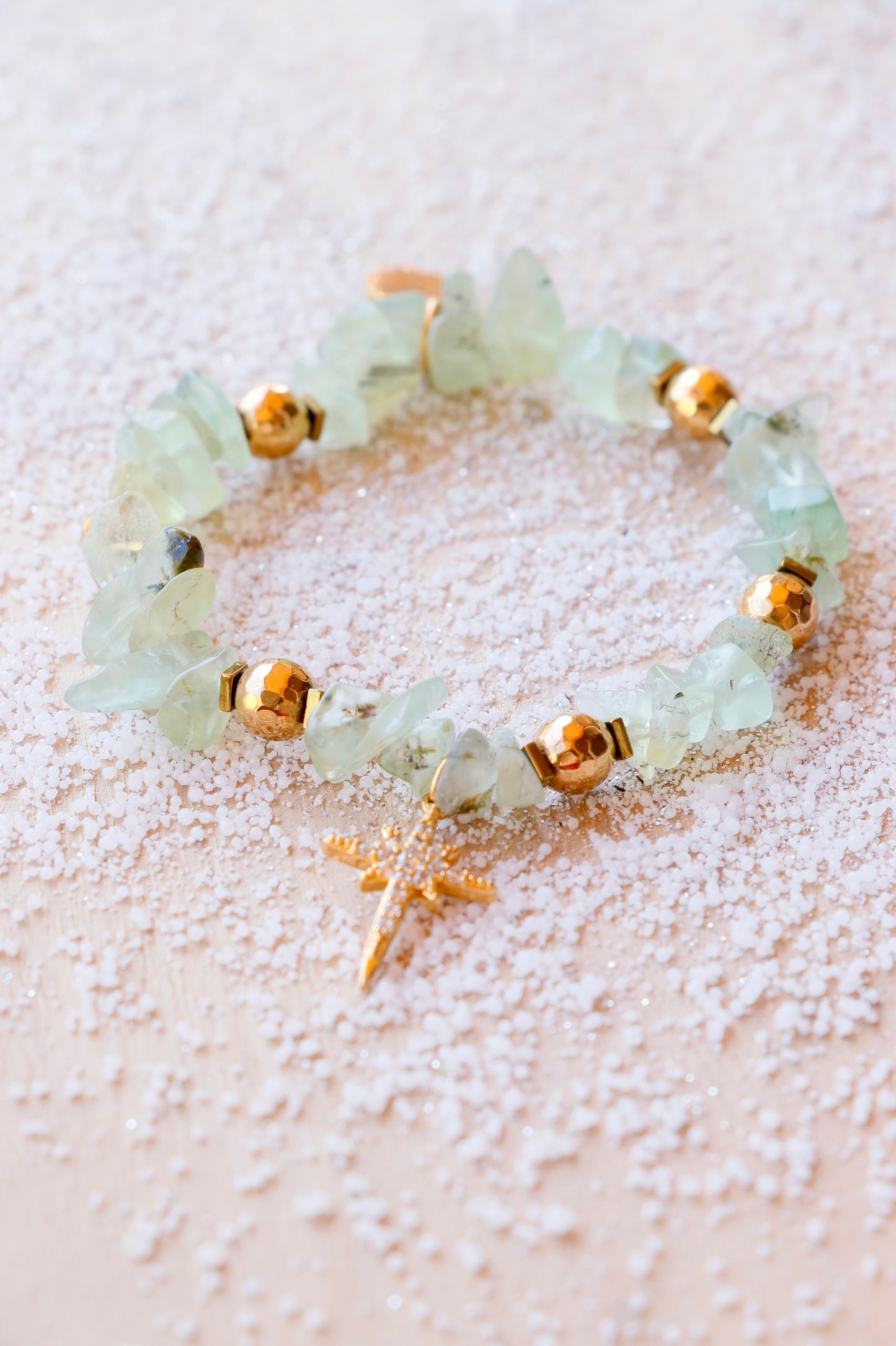 Bracelet HRIDAYA en Prehnite - Guérison émotionnelle & ouverture du cœur