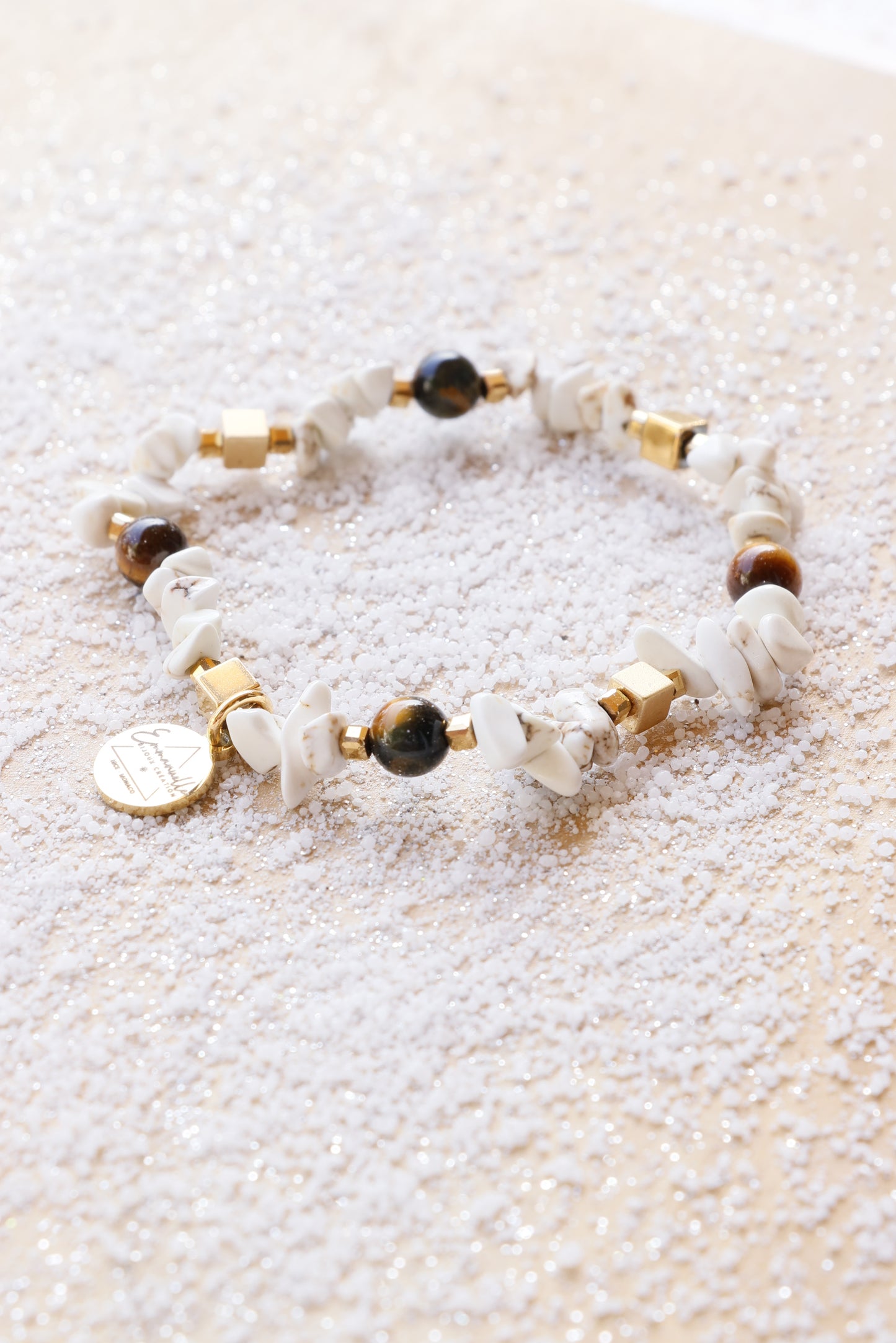 Bracelet DHYANA en Magnésite – Calme mental & Paix intérieure