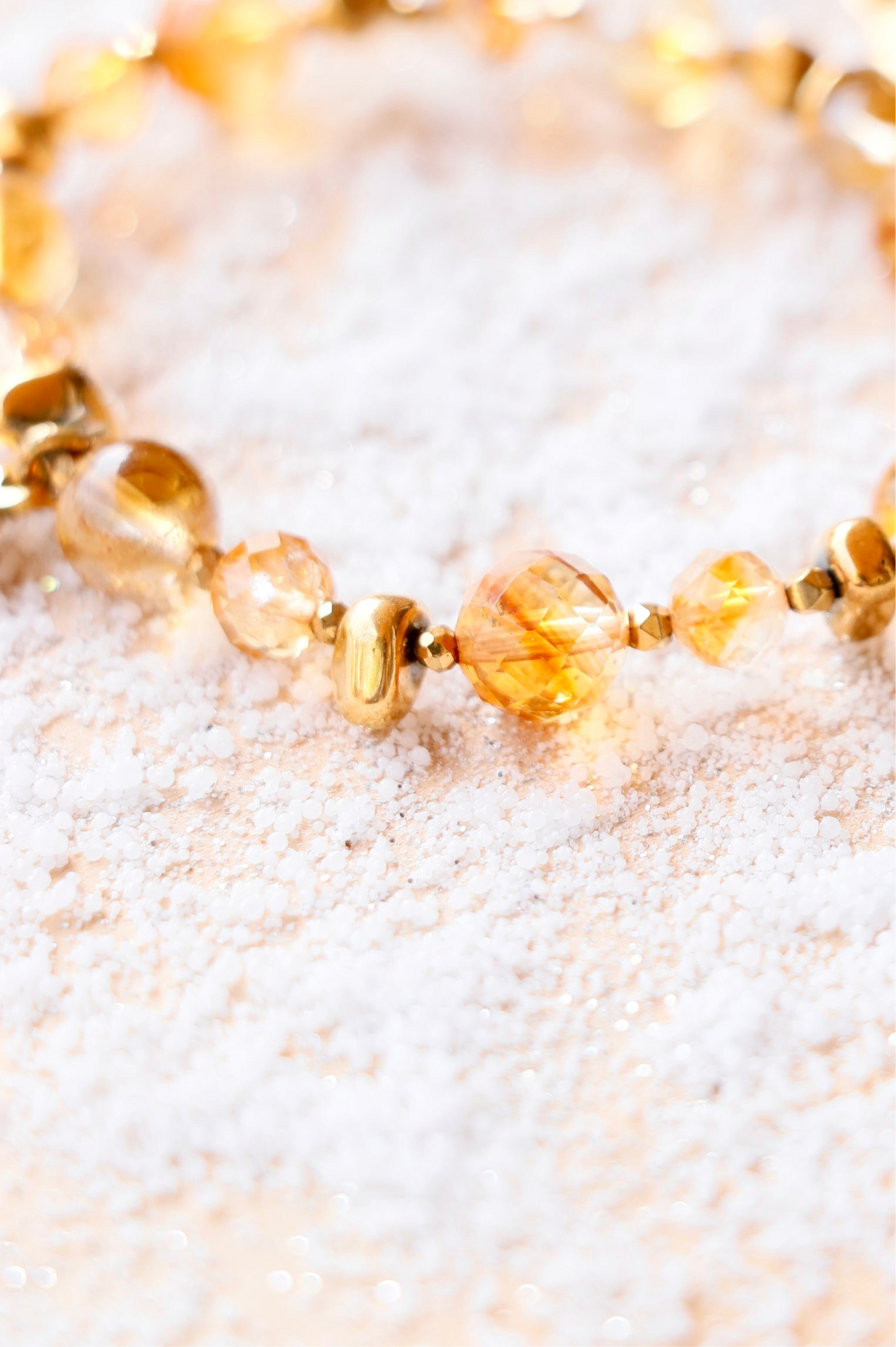 Bracelet Lune LAKSHMI Abondance & Énergie Positive en Citrine