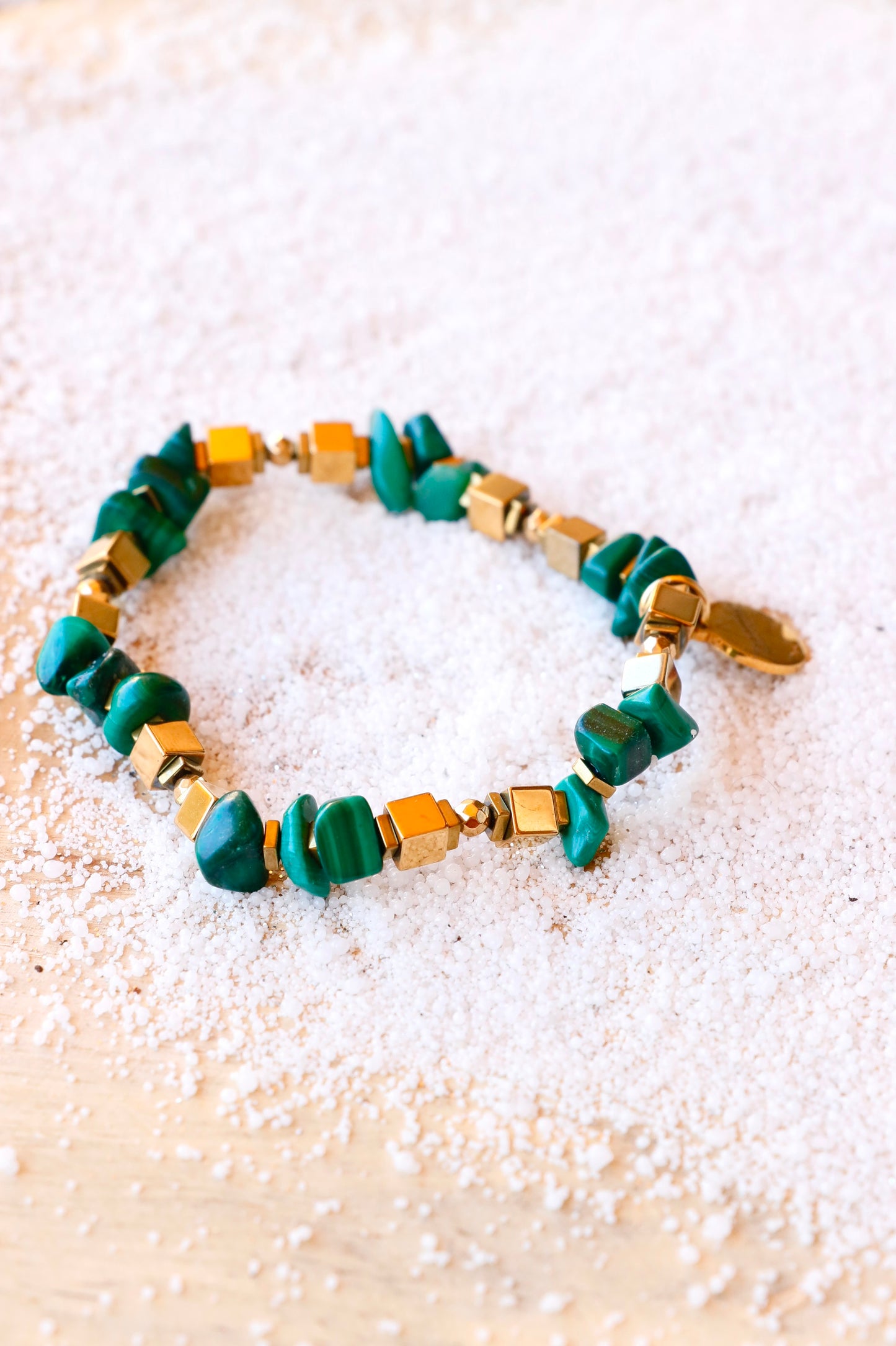 Bracelet PARIVARTANA en Malachite – Transformation & Guérison du Corps