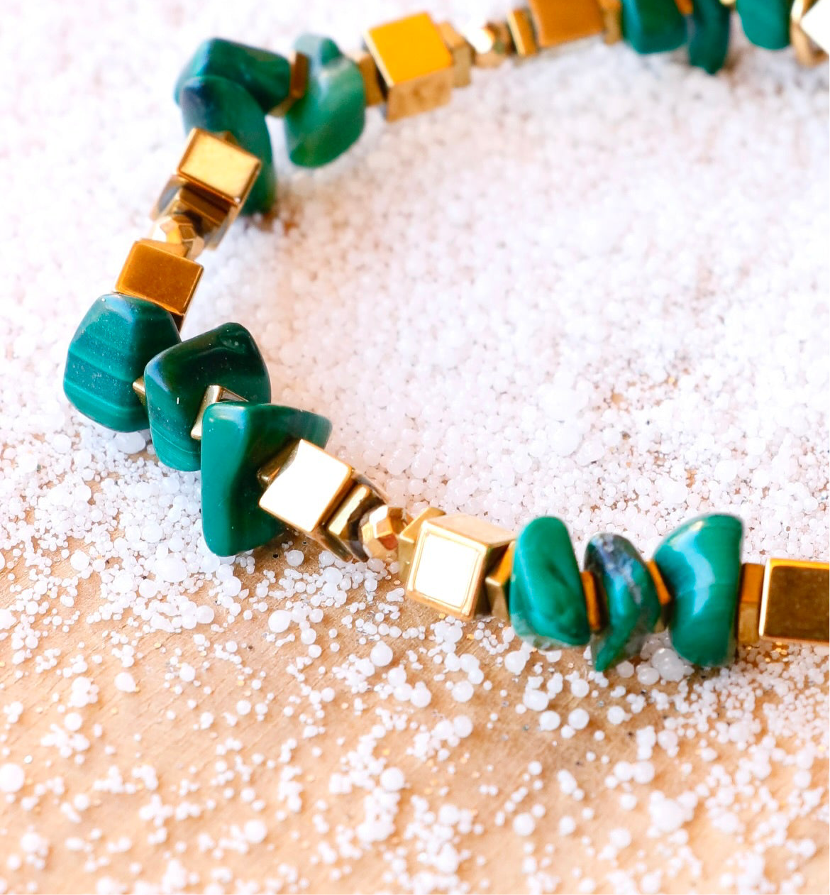 Bracelet PARIVARTANA en Malachite – Transformation & Guérison du Corps