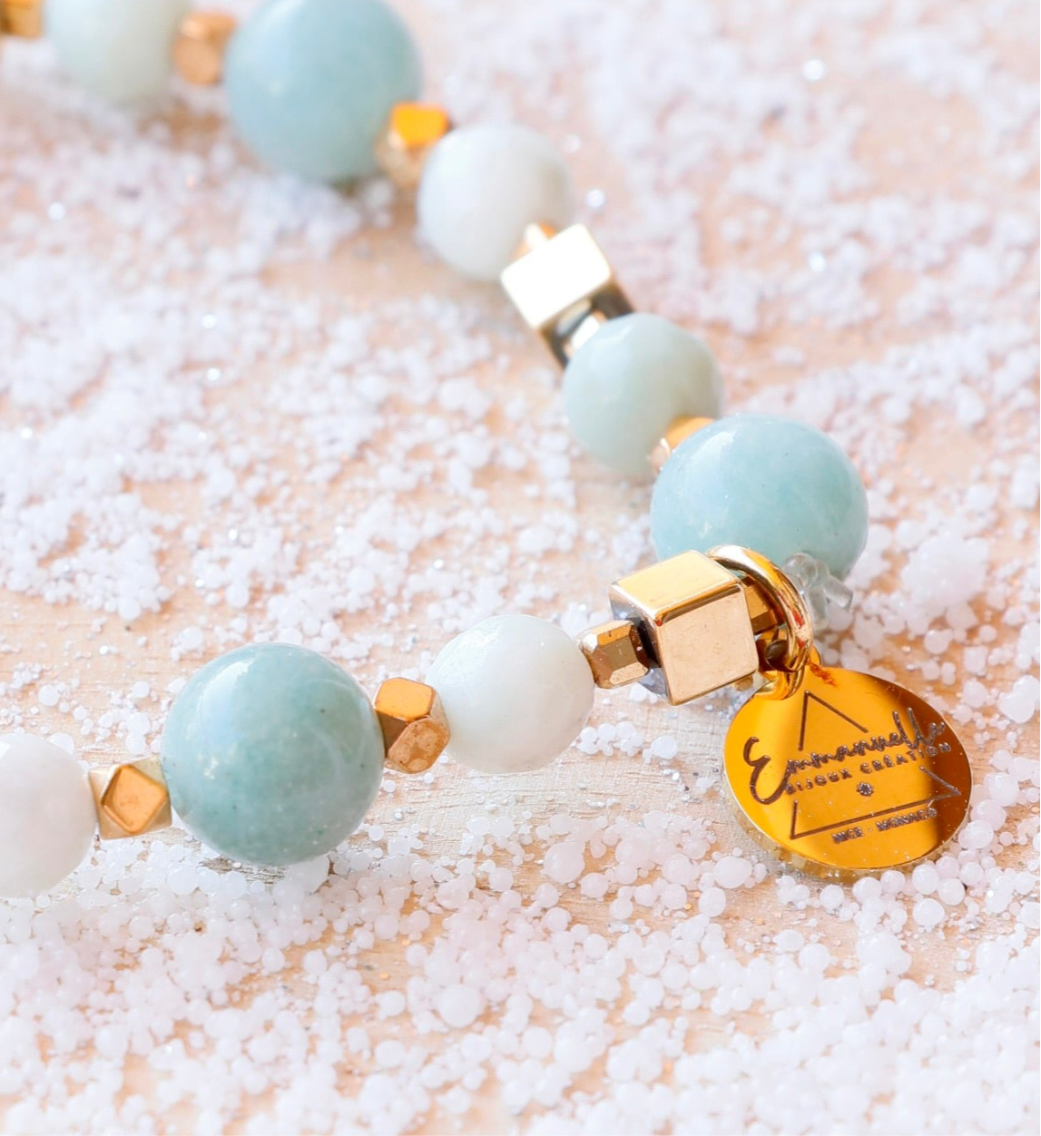 Bracelet SARASVATI en Amazonite – Communication apaisée & Harmonie intérieure