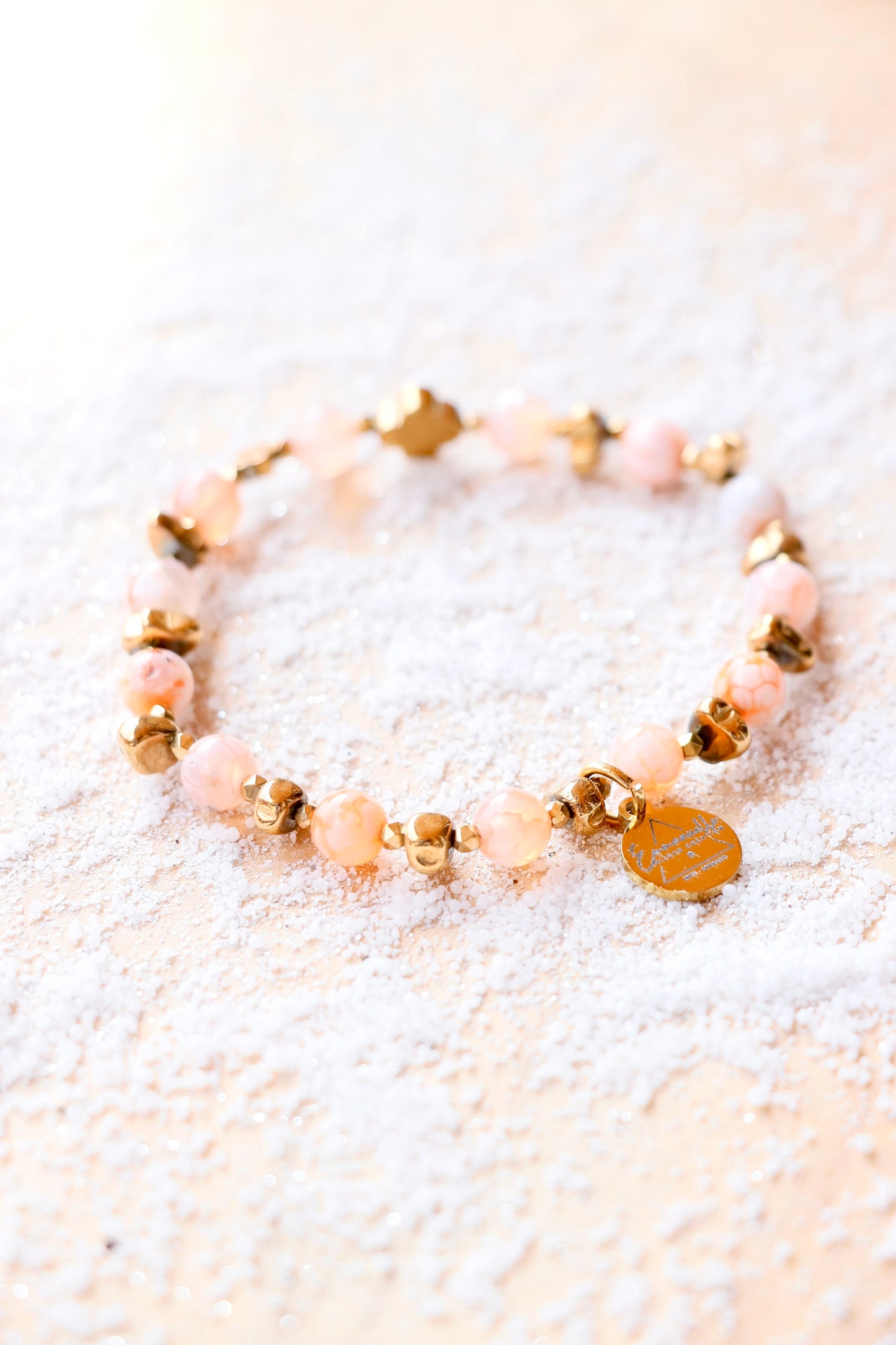 Bracelet SHANTI en Agate Mandarine – Stabilité & Sérénité