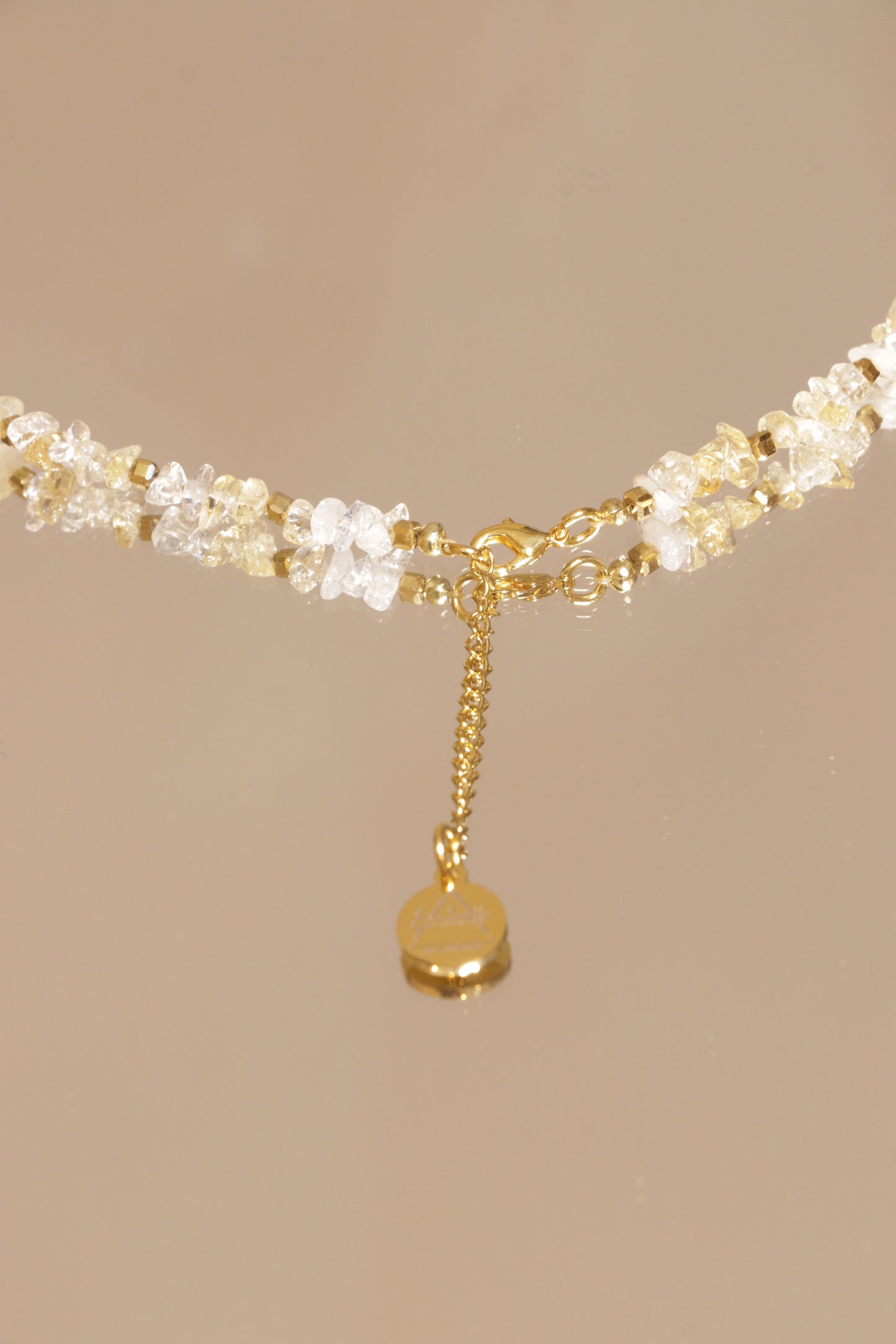 Collier Tour de cou pendentif scarabée LAKSHMI Abondance & Énergie Positive en Citrine