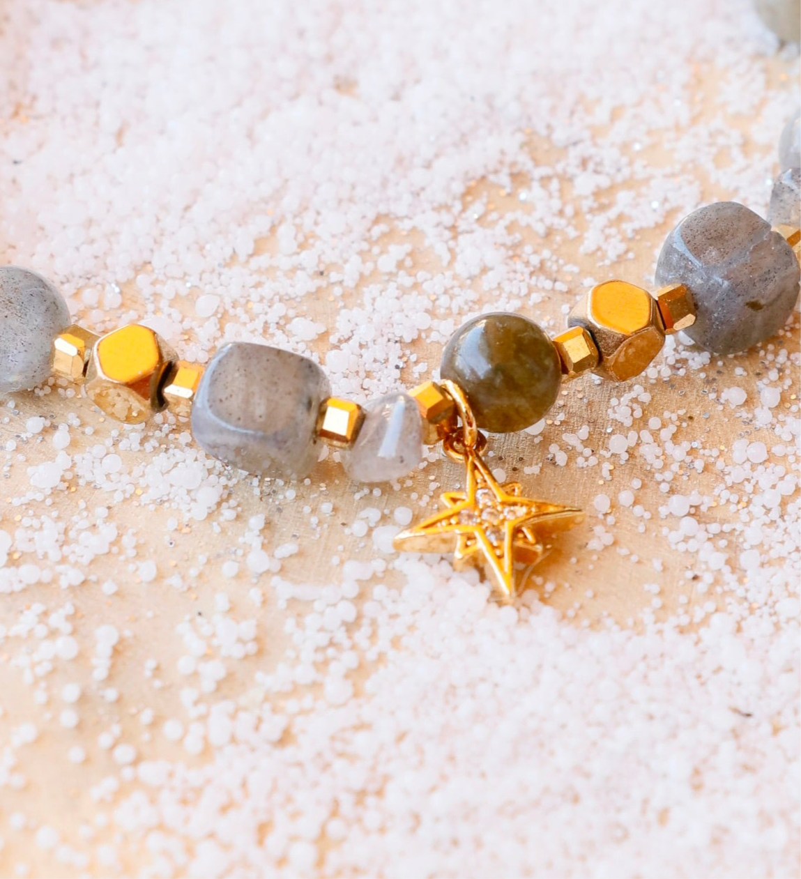 Bracelet Étoile MAYA Protection & Régénération Énergétique en Labradorite