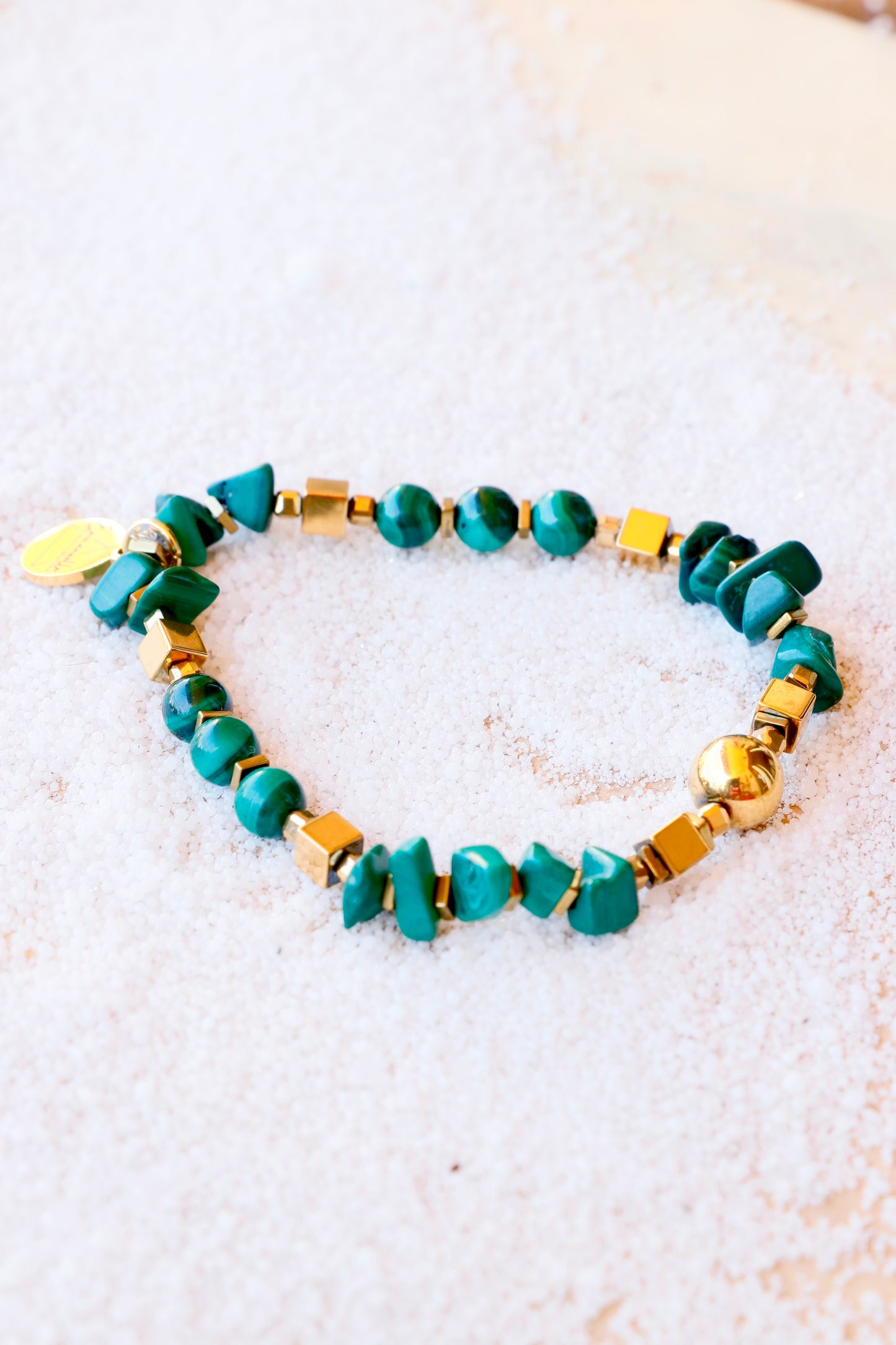 Bracelet PARIVARTANA en Malachite – Transformation & Guérison du Corps