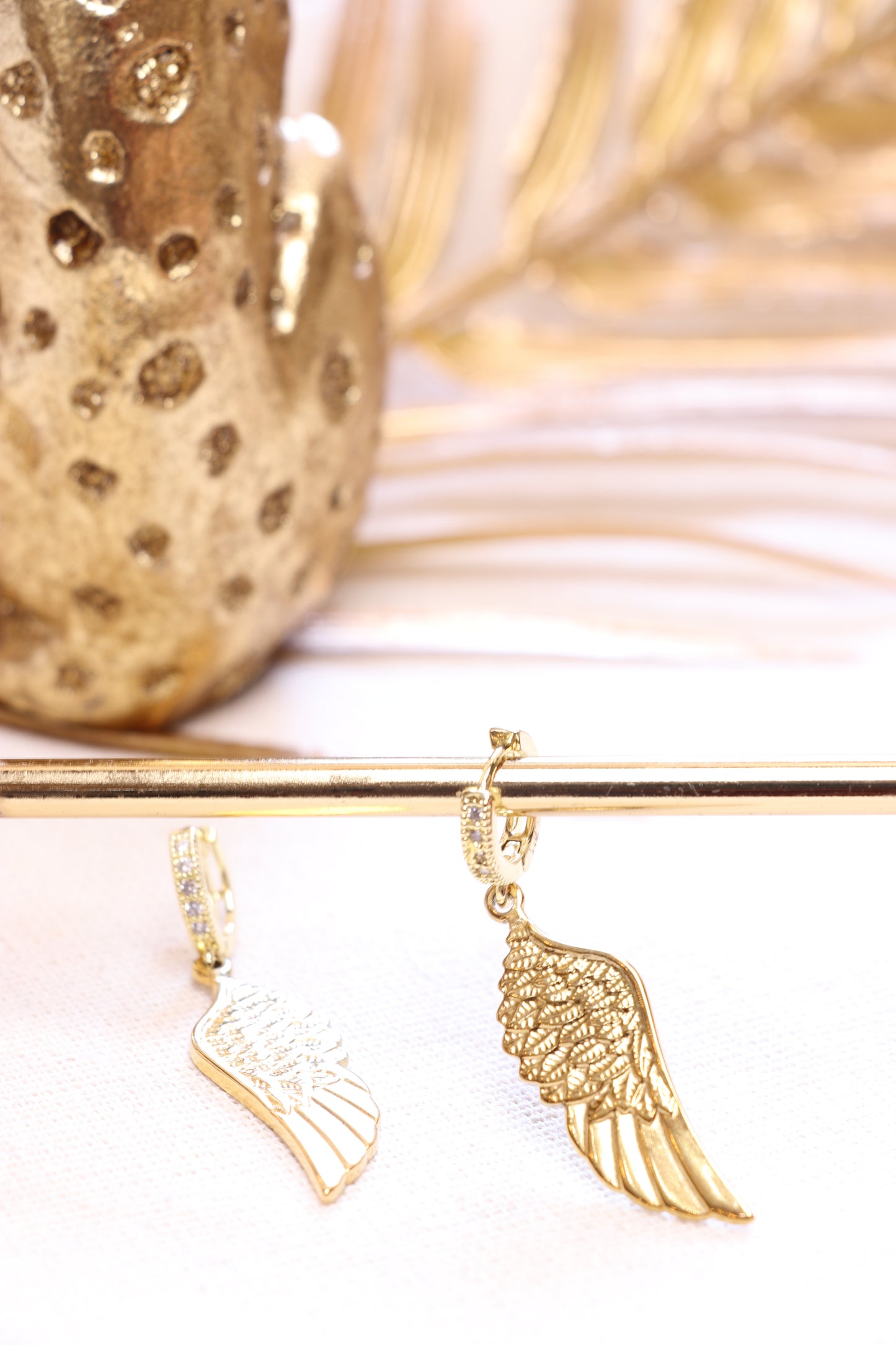 AUDACE • Boucles d’Oreilles Ailes Dorées