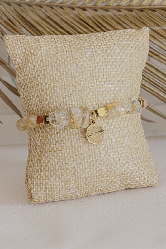Bracelet LAKSHMI Abondance & Énergie Positive en Citrine