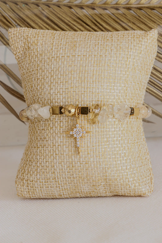 Bracelet LAKSHMI Abondance & Énergie Positive en Citrine