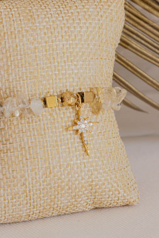 Bracelet LAKSHMI Abondance & Énergie Positive en Citrine