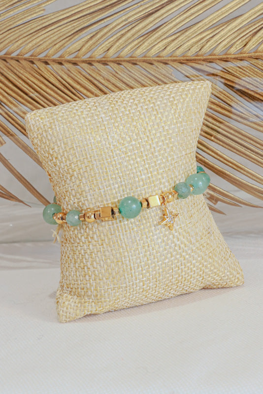 Bracelet SAMATA pendentif étoile pour la Chance et l'Harmonie en Aventurine