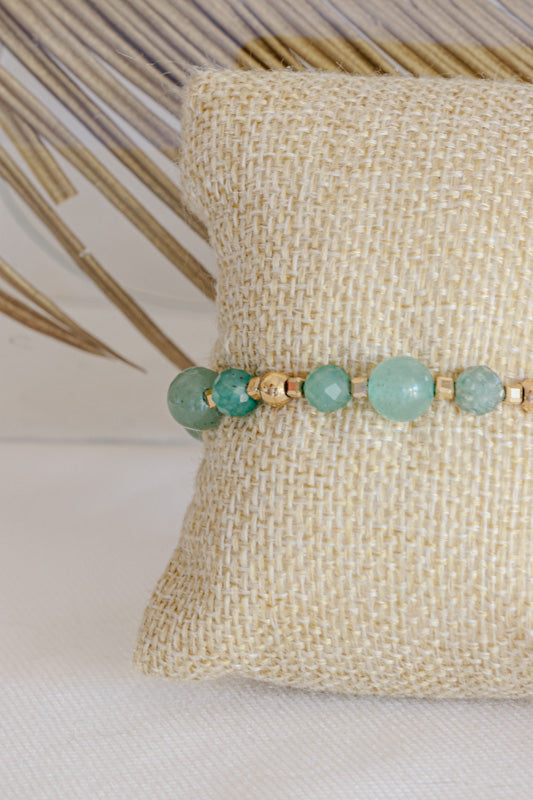 Bracelet SAMATA pendentif étoile pour la Chance et l'Harmonie en Aventurine