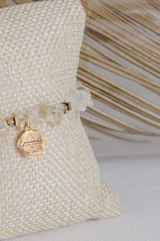 Bracelet LAKSHMI Collection White Pearl - Abondance & Énergie Positive en Citrine