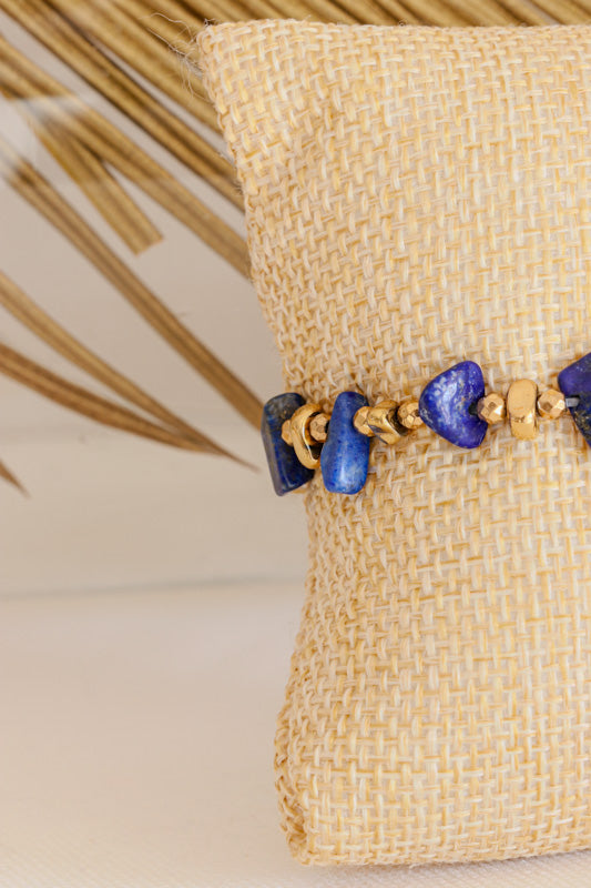 Bracelet scarabée JNANA Intuition & Communication en Lapis Lazuli