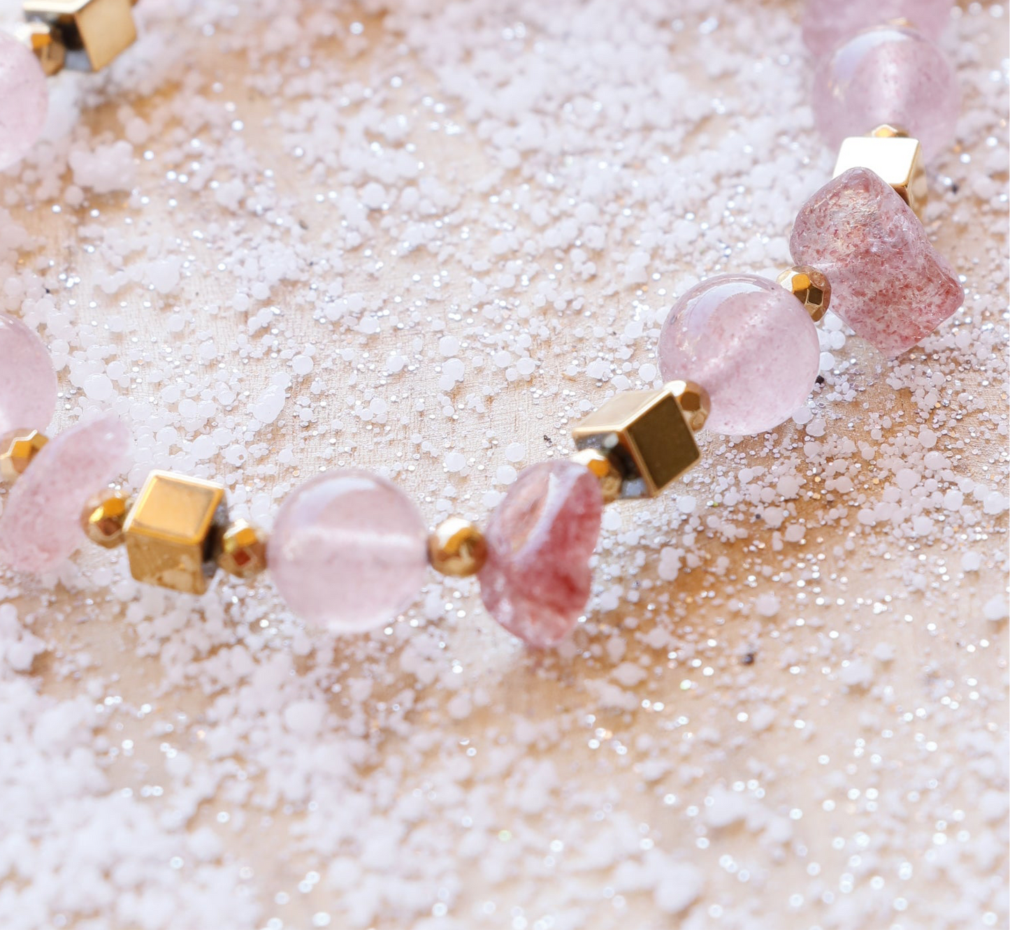 Bracelet RASA en Quartz Framboise – Joie de vivre, Douceur & Amour de soi
