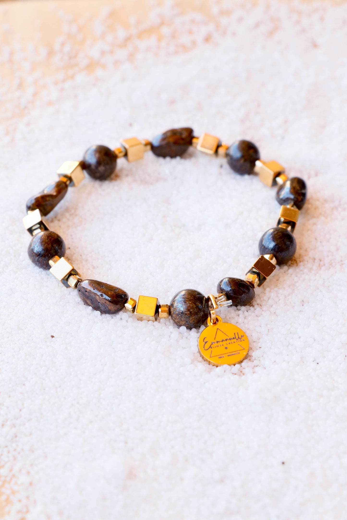 Bracelet simple SADHANA – Protection & Stabilité en Bronzite