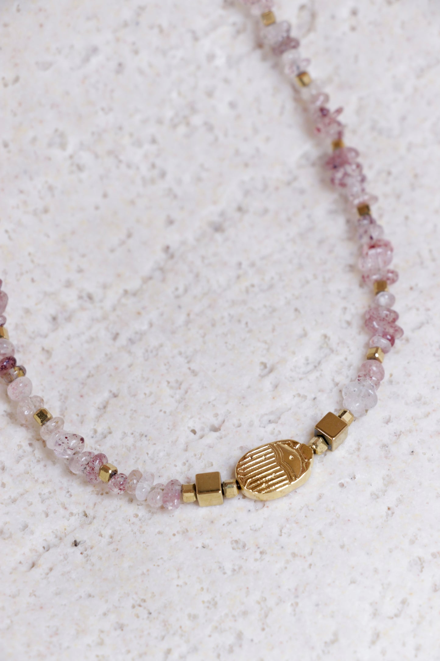 (Model) RASA Raspberry Quartz Necklace 🜁 I choose myself. And I show it without closing myself off