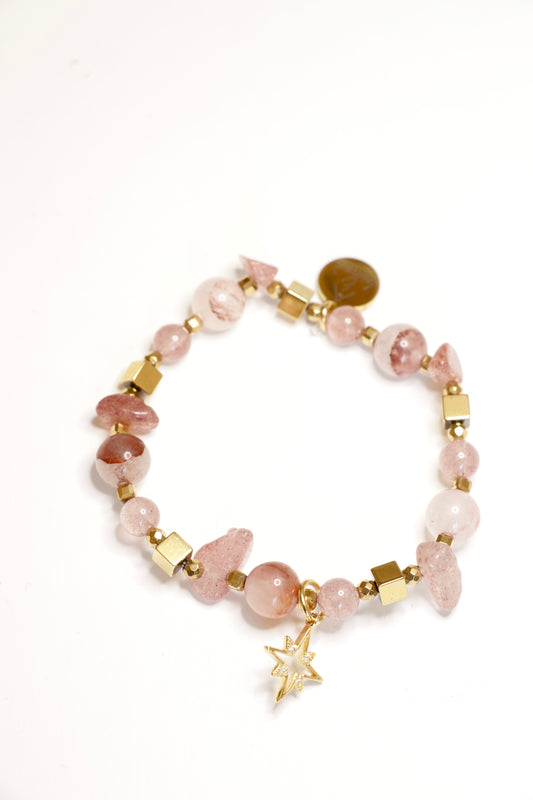 Bracelet RASA en Quartz Framboise