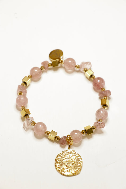 Bracelet RASA en Quartz Framboise