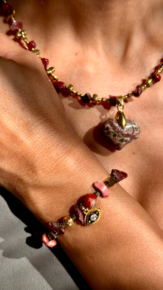 AUDACE — Bracelet oeil de protection en Mokaïte | Confiance & Passage à l’action