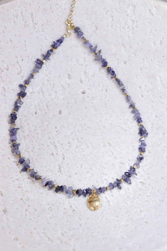 Collier Tour de Cou JNĀNA en Lolite 🜁 Je vois clair en moi. Je décide sans me perdre
