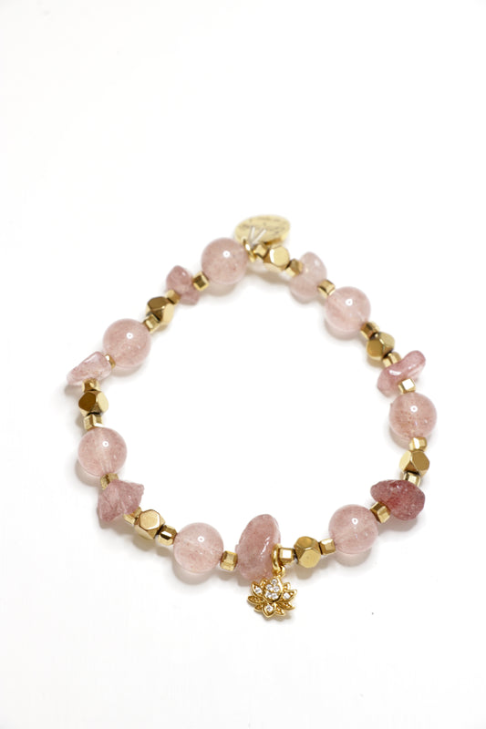 Bracelet RASA en Quartz Framboise