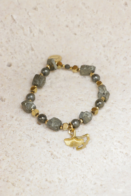 Bracelet VIBHUTI en Pyrite 🜂  Je prends ma place et je transforme en valeur ce que je fais