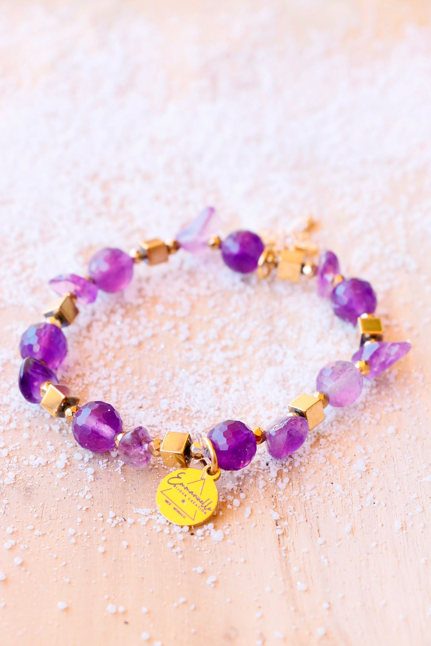 Bracelet MANTRA - Apaisement & Clarté Mentale en Améthyste