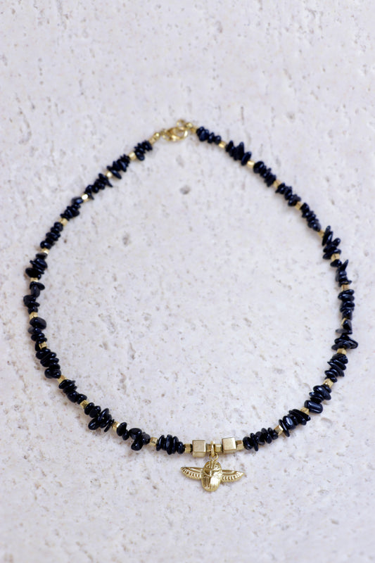 Collier Tour de Cou KSHAMA en Tourmaline Noire ⟡ Je reste ancrée