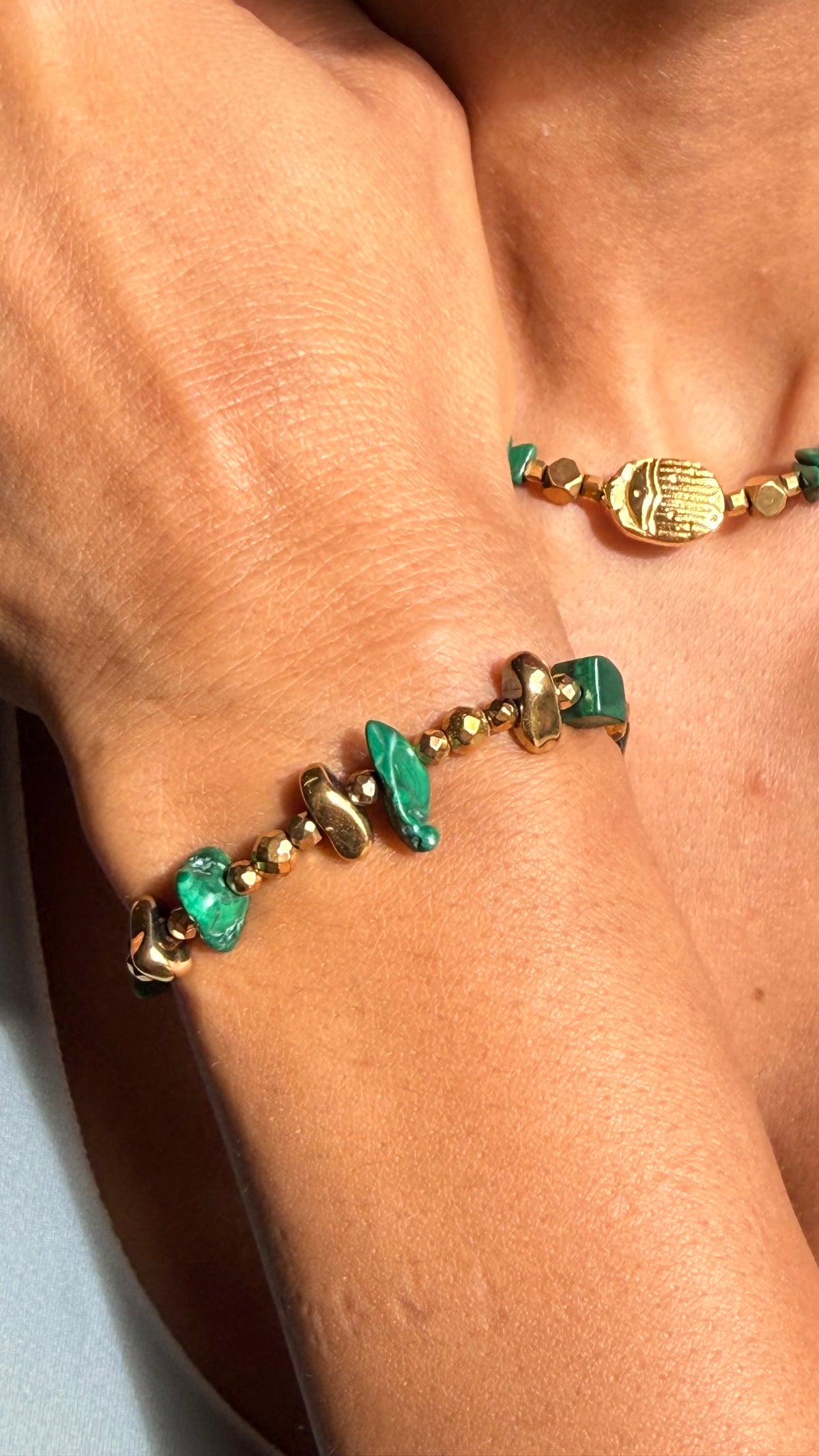 ALTER — Bracelet en Malachite en Pépites | Régénération & Équilibre intérieur